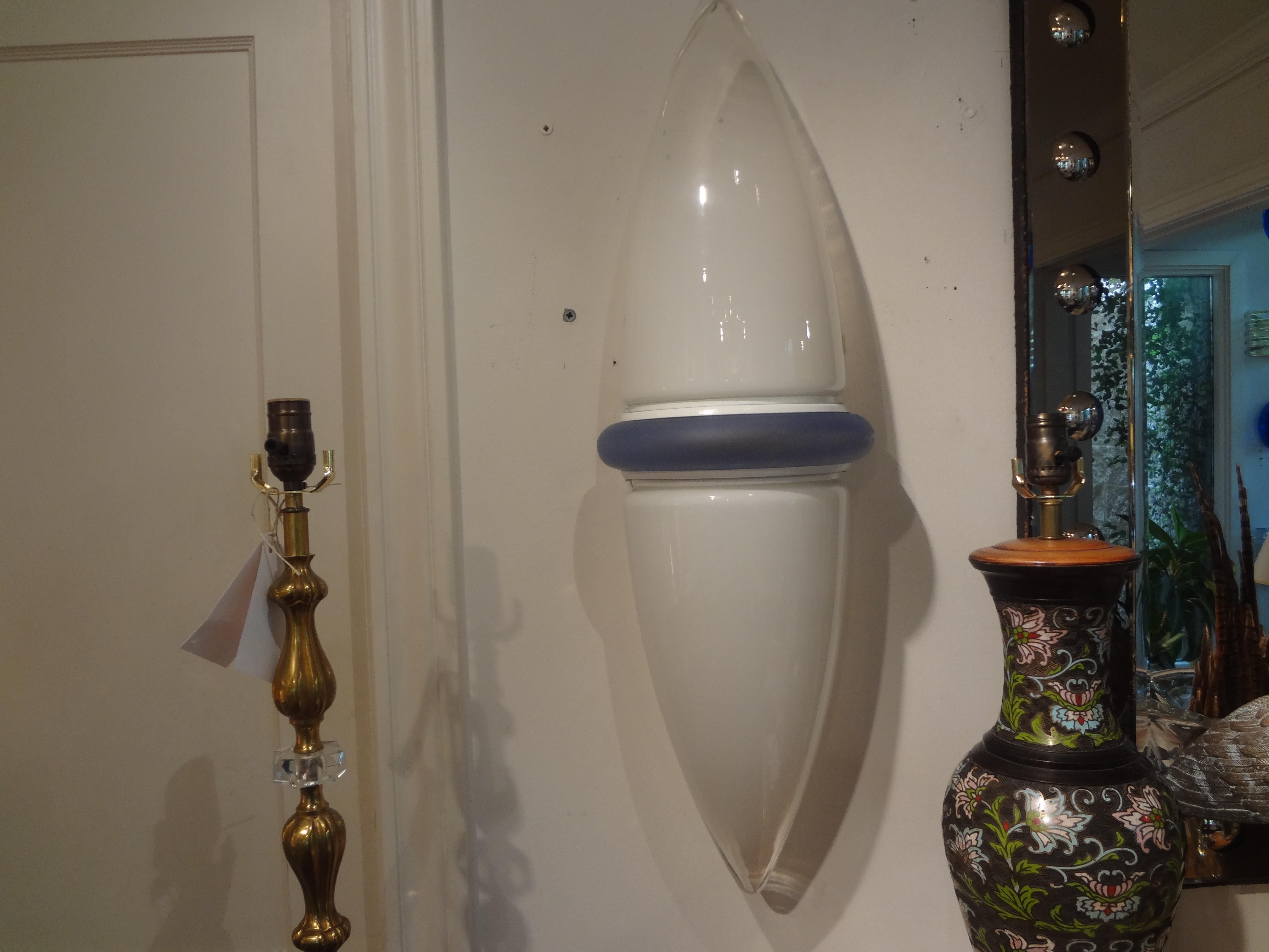 Post-Modern Large Pair of Post Modern Murano Glass Sconces For Sale