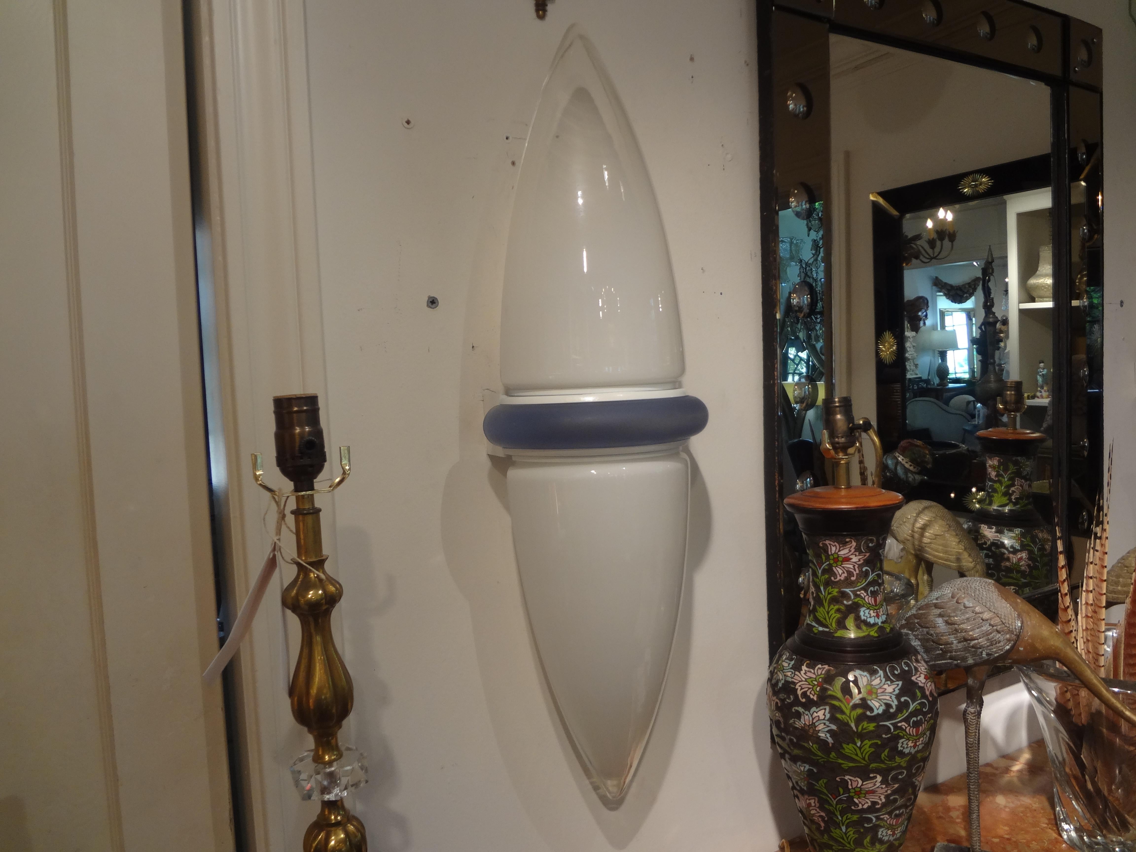 Large Pair of Post Modern Murano Glass Sconces For Sale 1