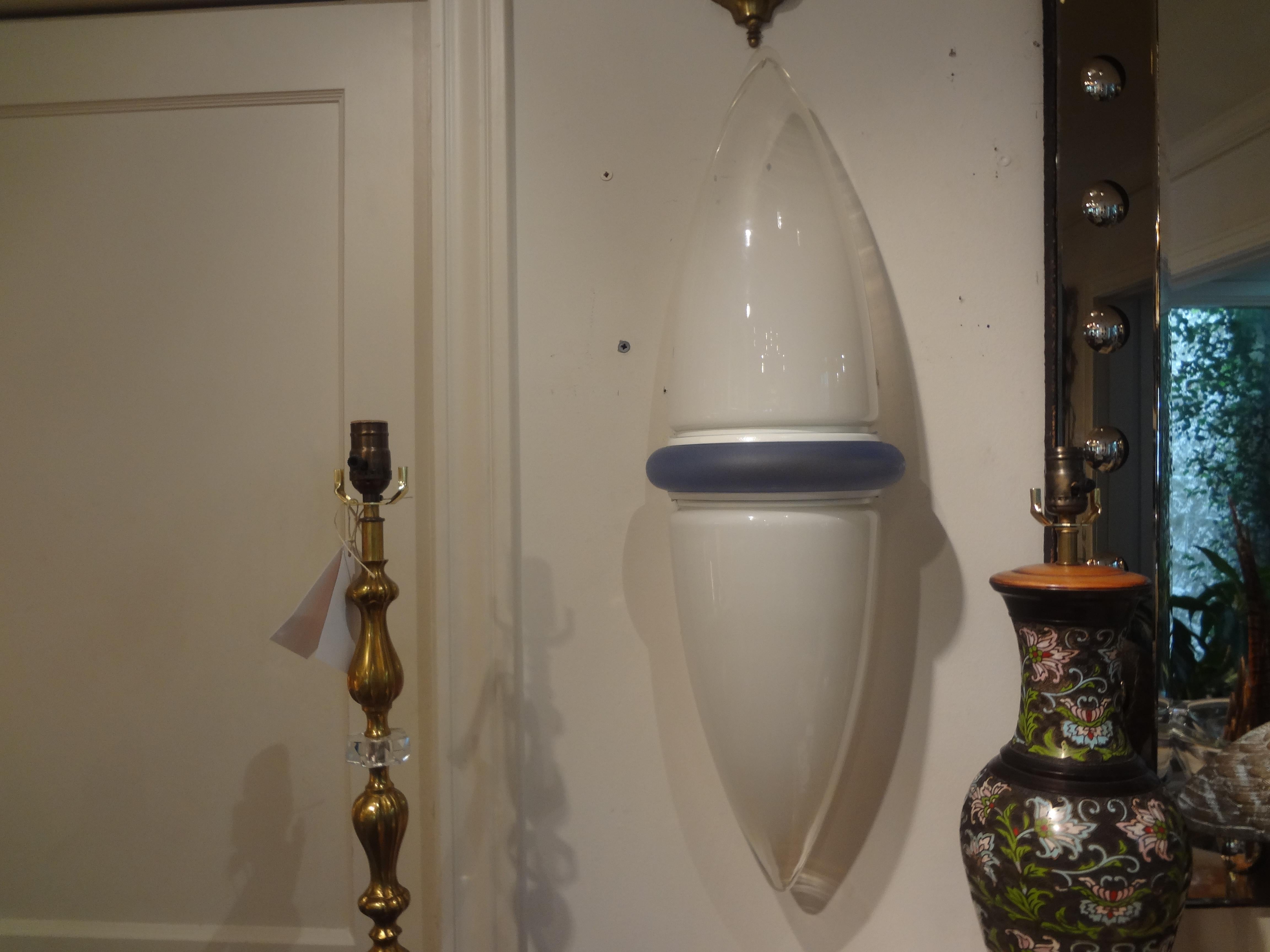 Large Pair of Post Modern Murano Glass Sconces For Sale 3