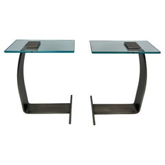 Vintage Pair of Post Modern Side Tables by Rick Berry for Design Institute of America