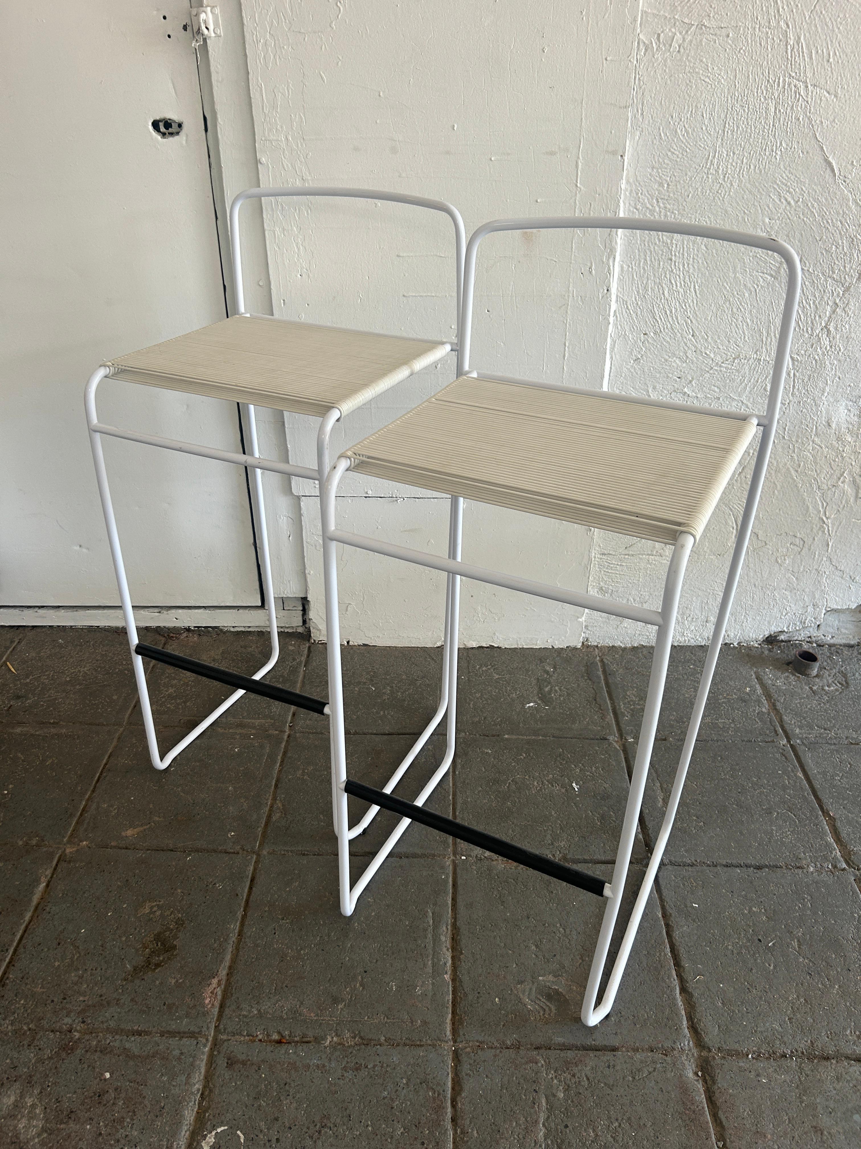 Acciaio Coppia di sgabelli post-moderni Whiting Made in Italy in vendita