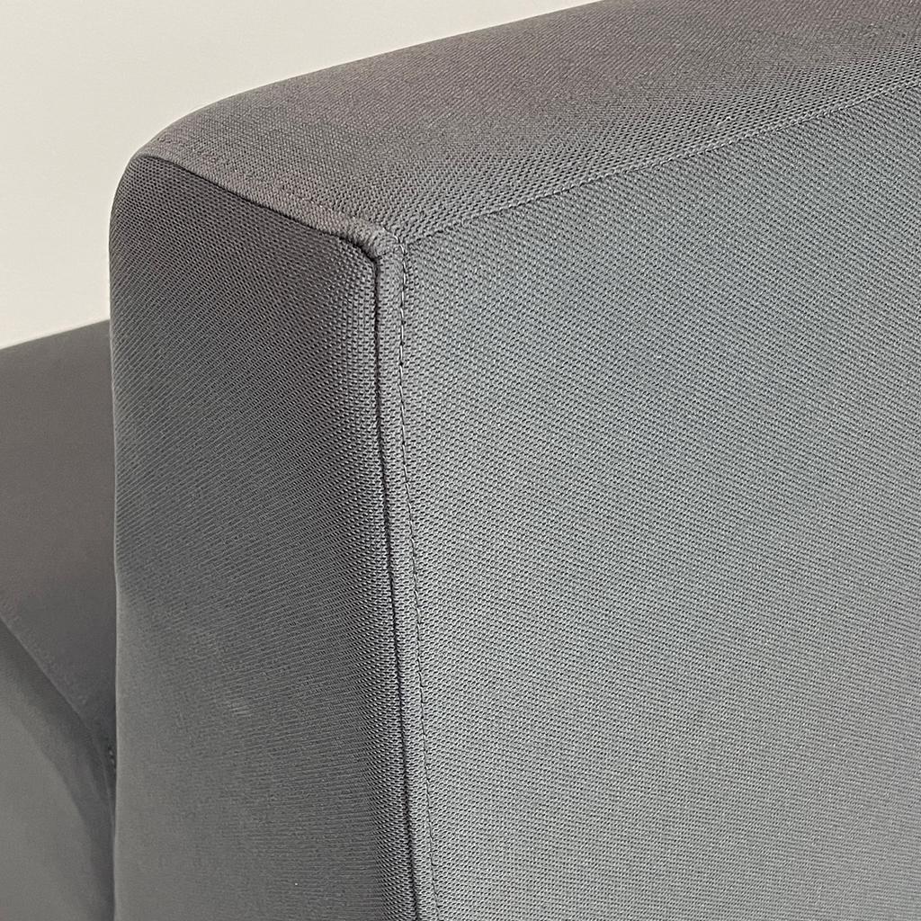 Really great pair of armless sofas by Steelcase. Perfect for workplace or residential. Sturdy cleanable upholstery. Would be great in an art gallery. Could also be put together to form one long sofa.
Each piece measures:
Overall 29