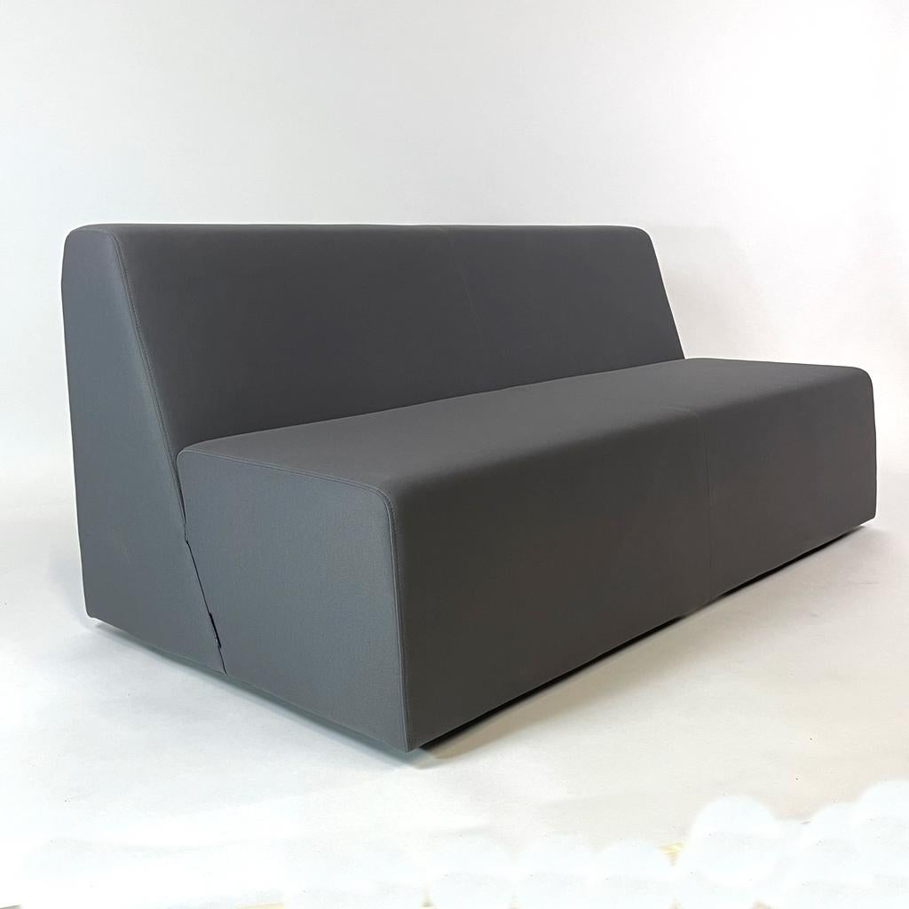 Post-Modern Pair of Postmodern Style Grey Gallery Sofas by Steelcase, Priced Per Piece