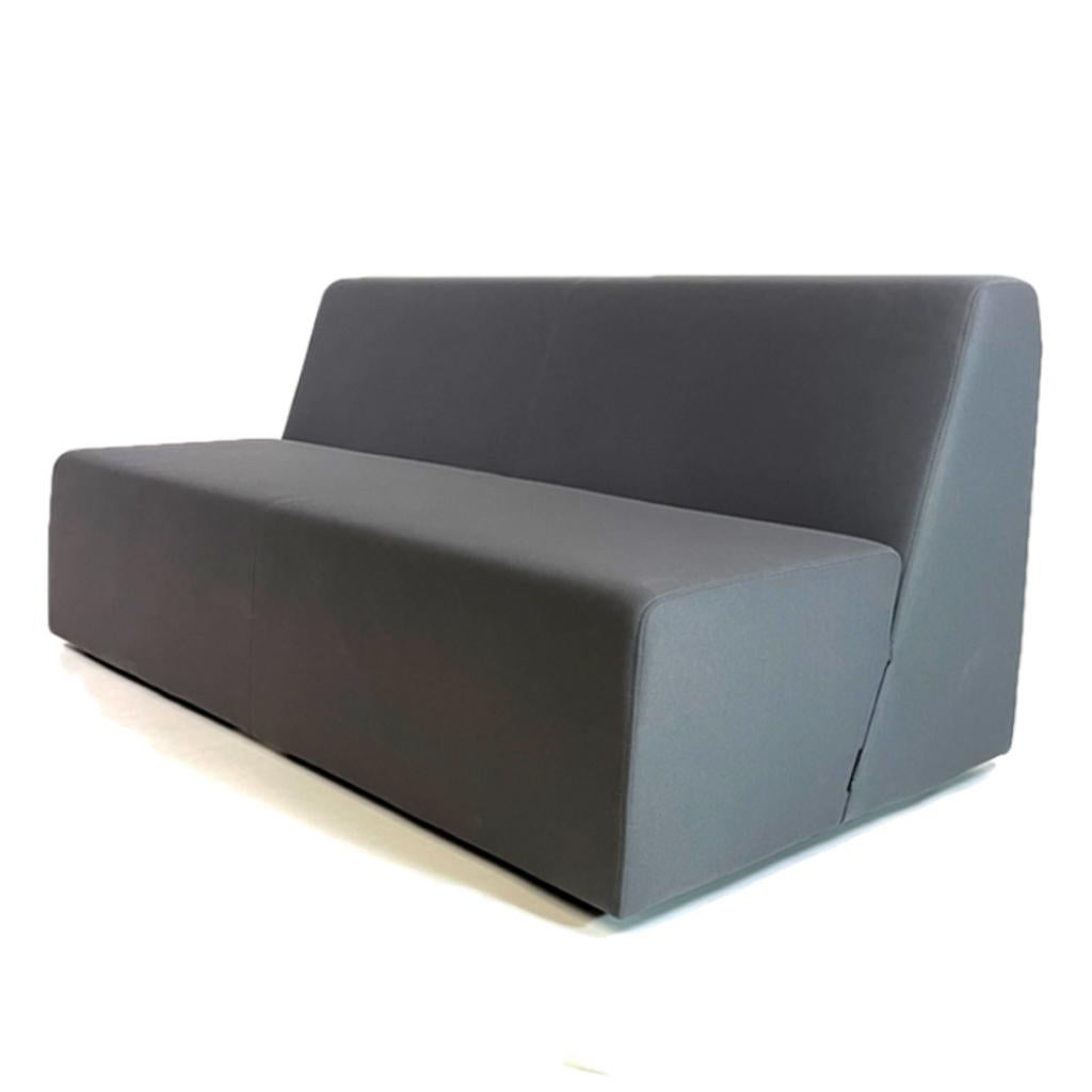 Contemporary Pair of Postmodern Style Grey Gallery Sofas by Steelcase, Priced Per Piece