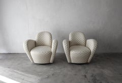 Pair of Post Modern Swivel Chairs by Michael Wolk