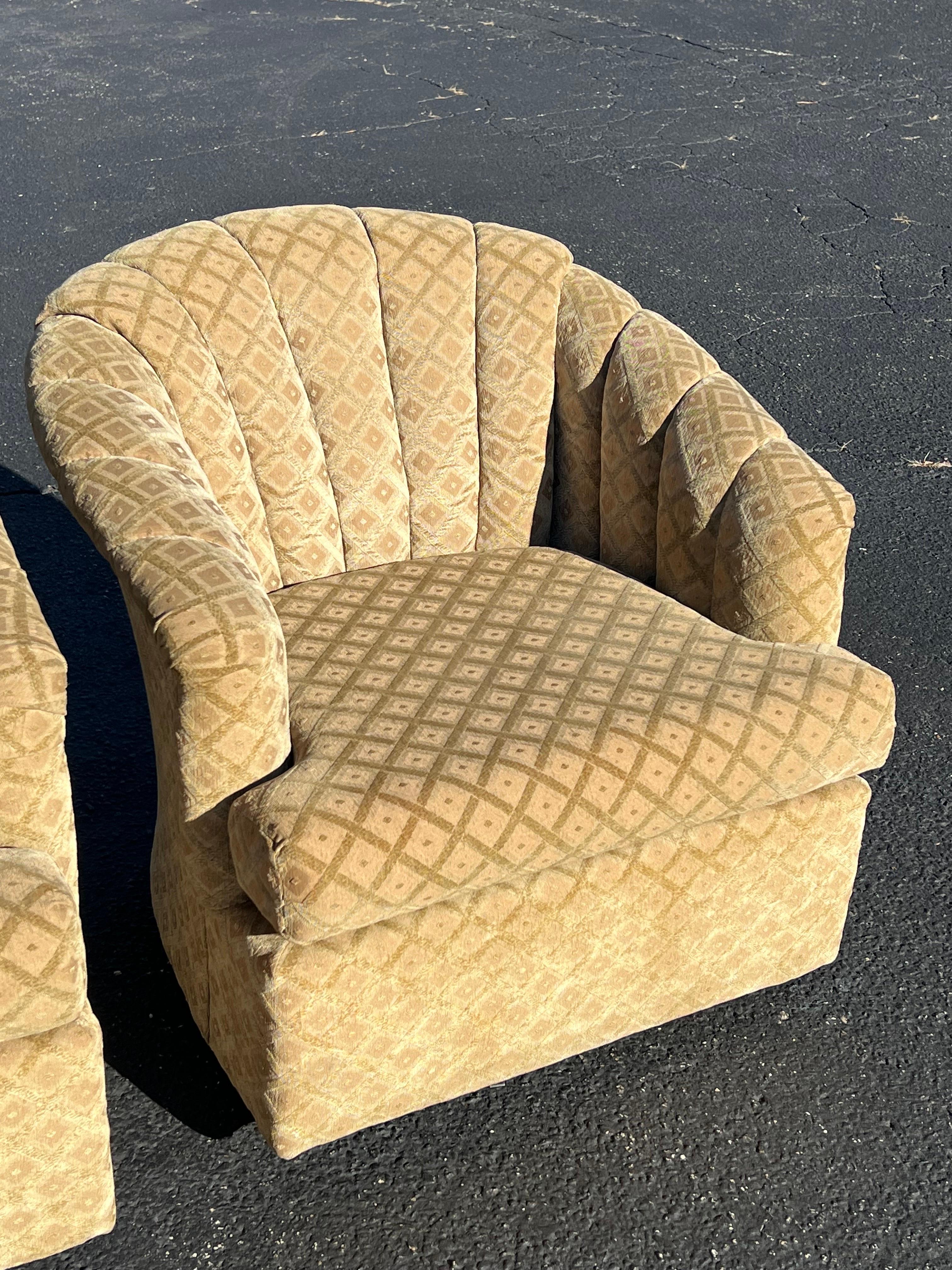 Pair of Post Modern Swivel Chairs  For Sale 4
