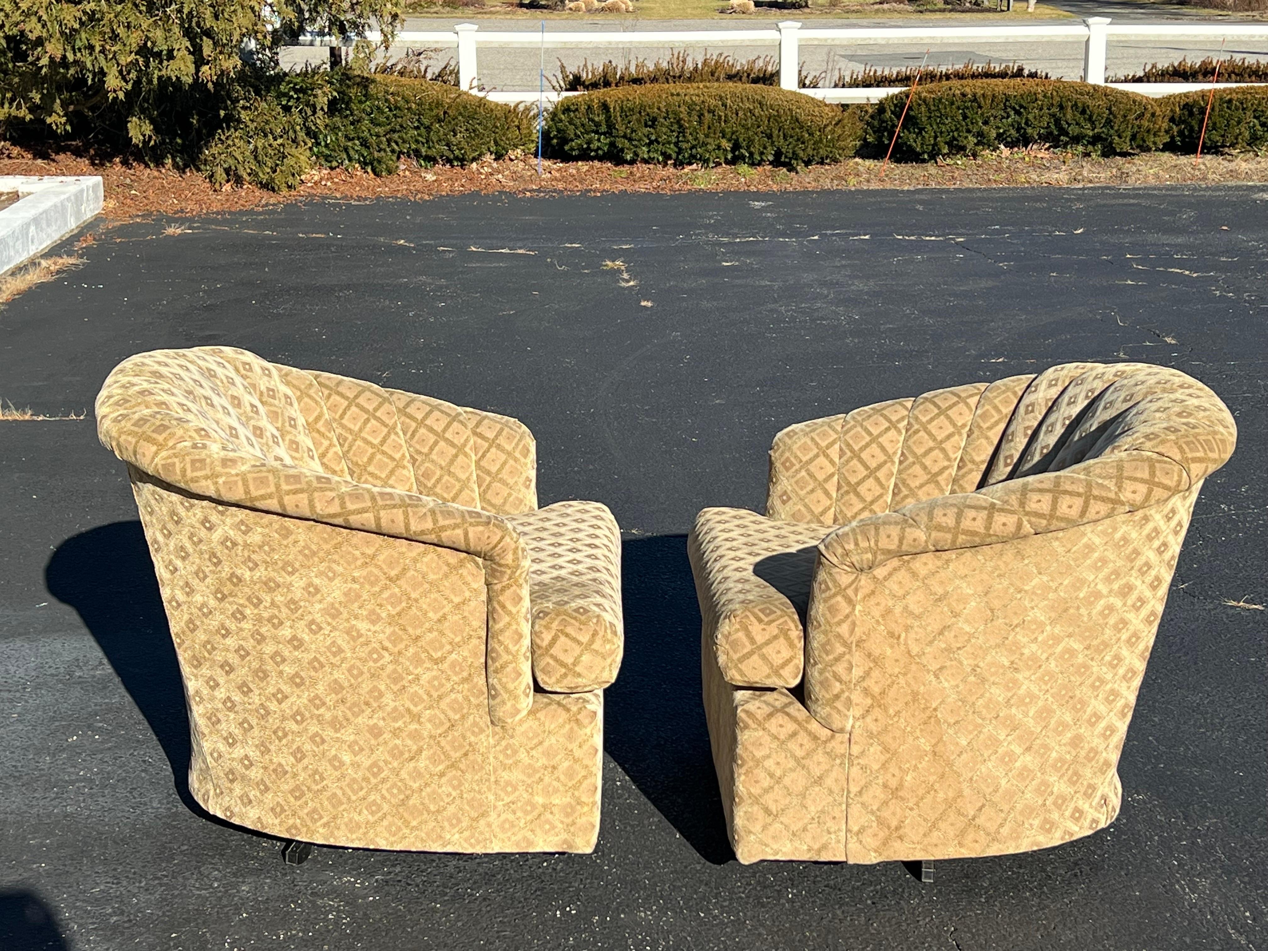 Pair of Post Modern Swivel Chairs  For Sale 5
