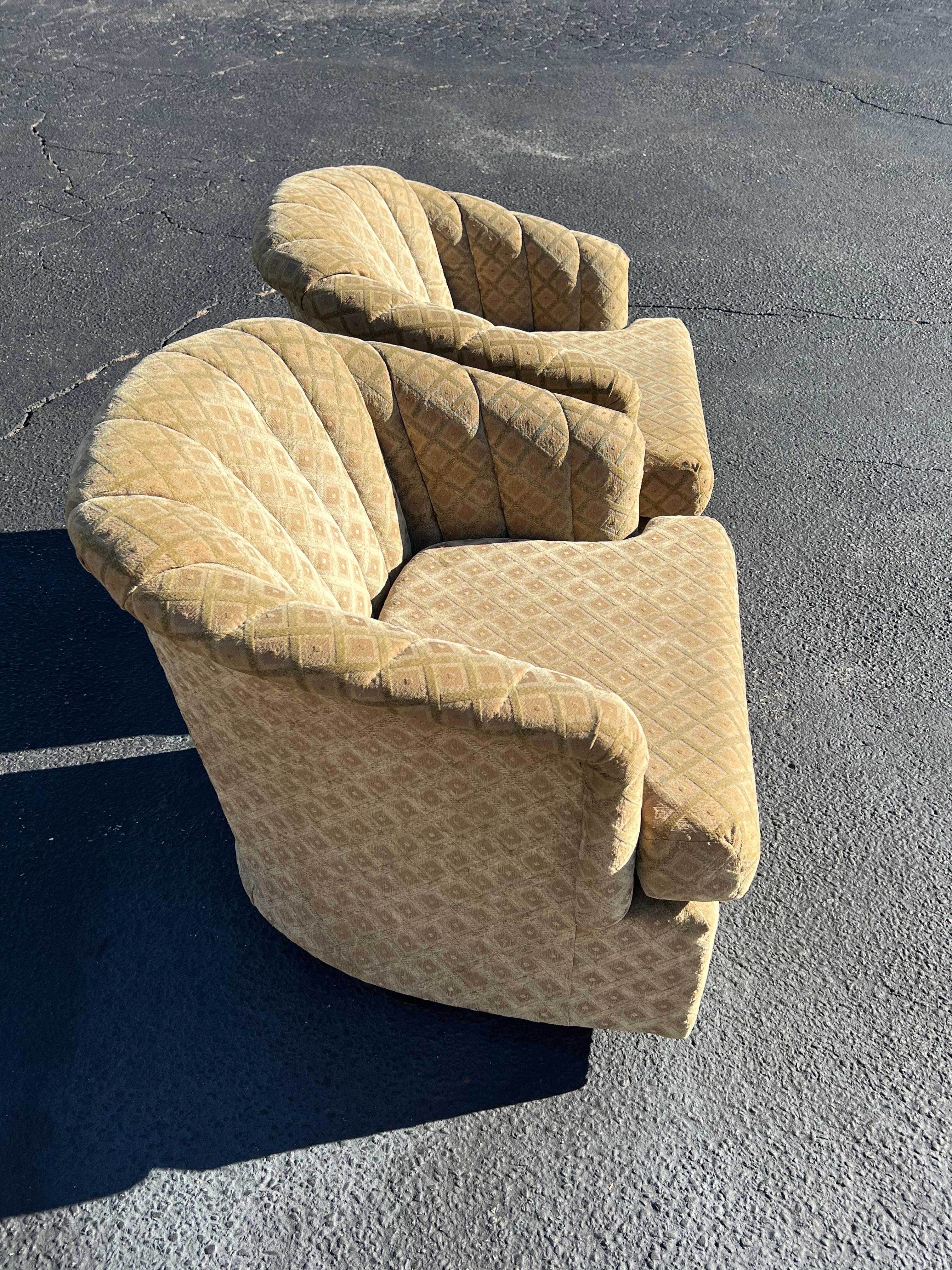 Pair of Post Modern Swivel Chairs  For Sale 10