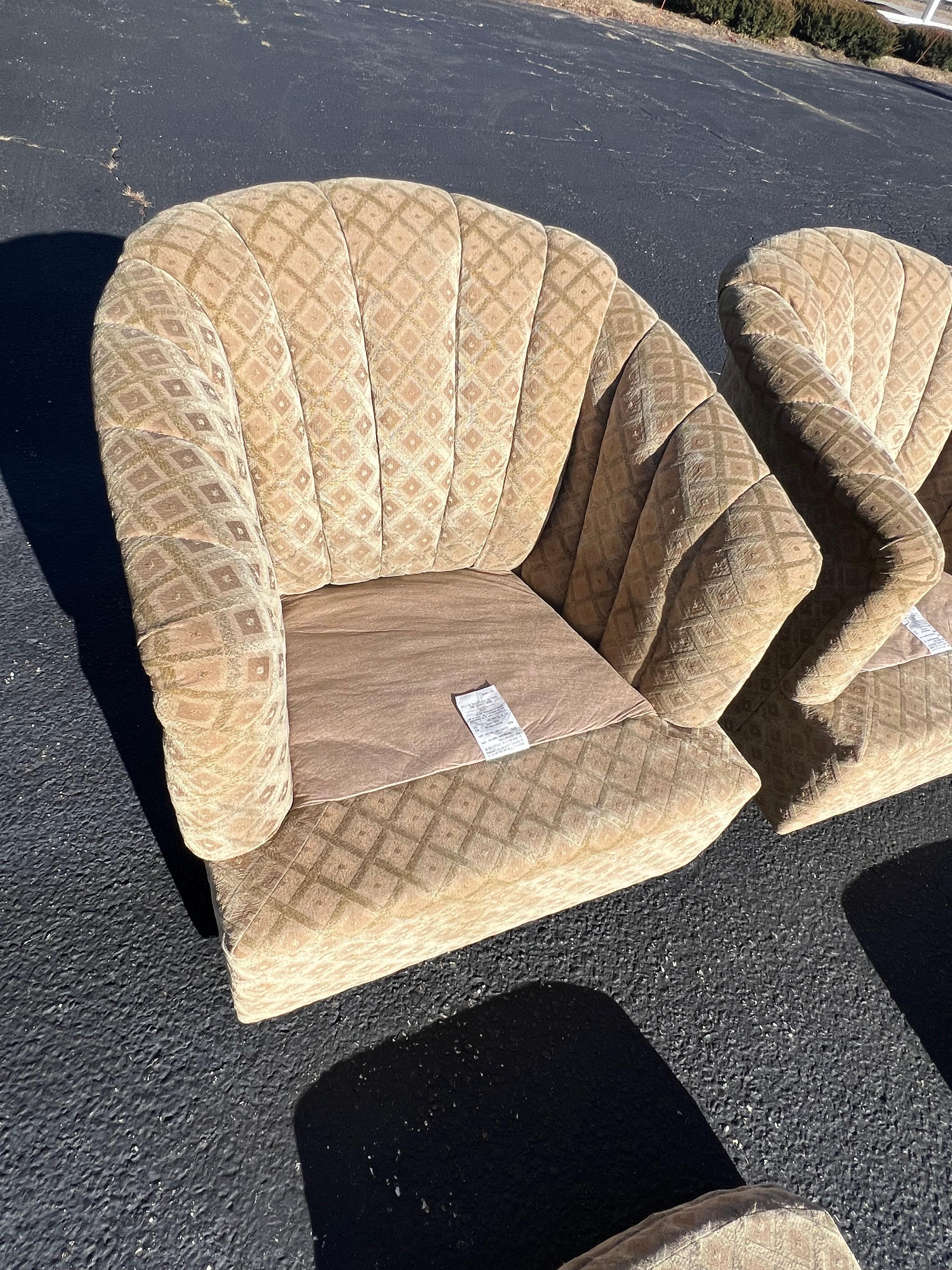 Paire de chaises pivotantes postmodernes  en vente 12