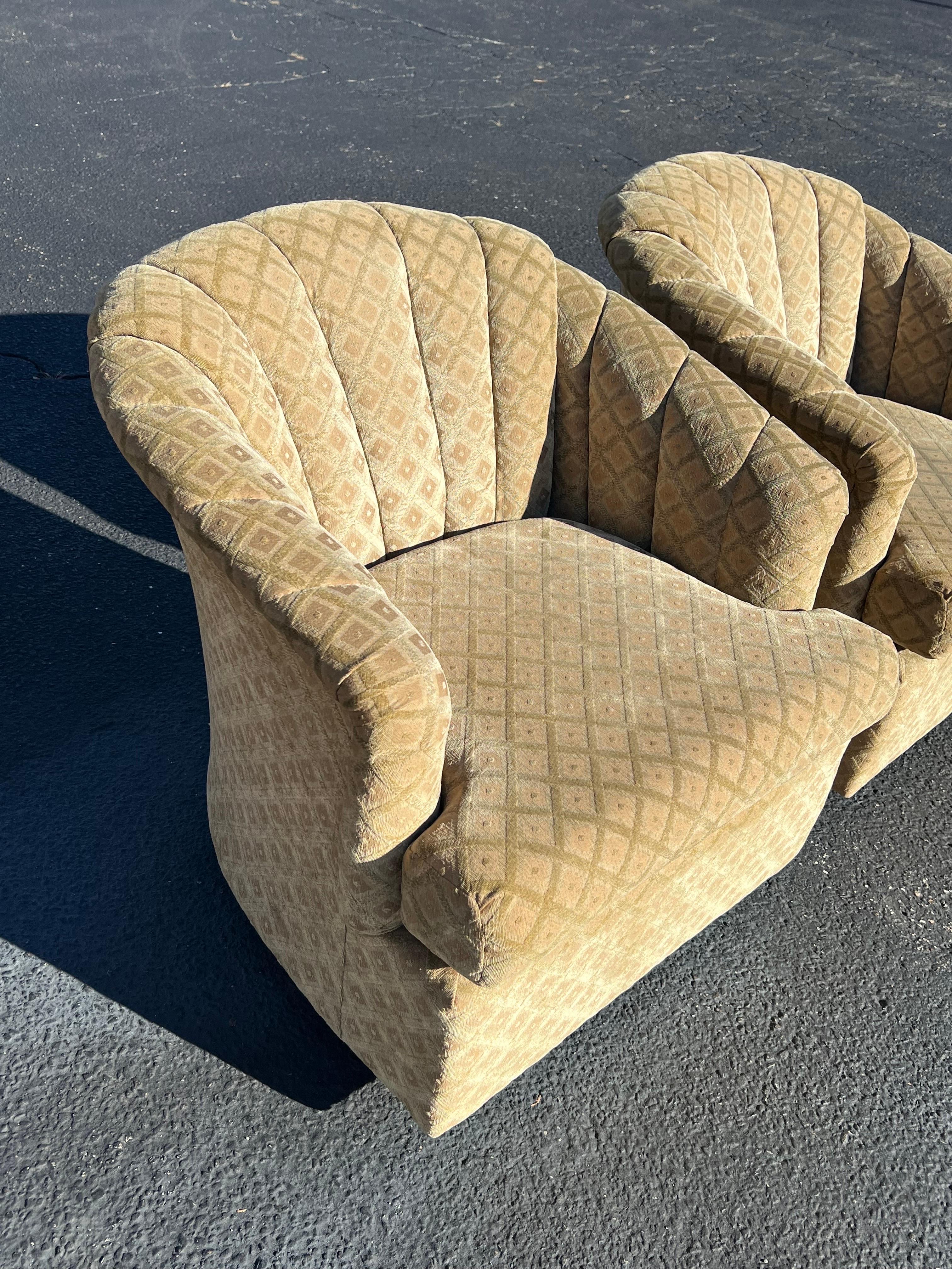 Pair of Post Modern Swivel Chairs  For Sale 1