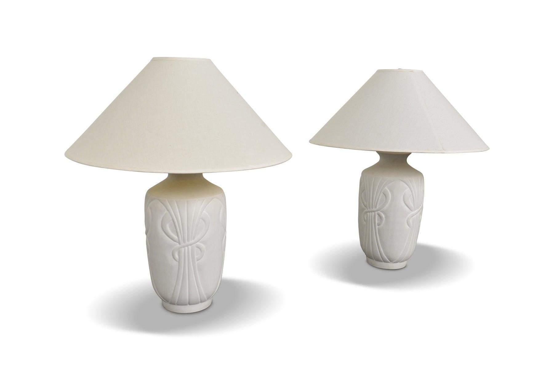 Mid-Century Modern Pair of Post Modern Table Lamps by Sunset For Sale