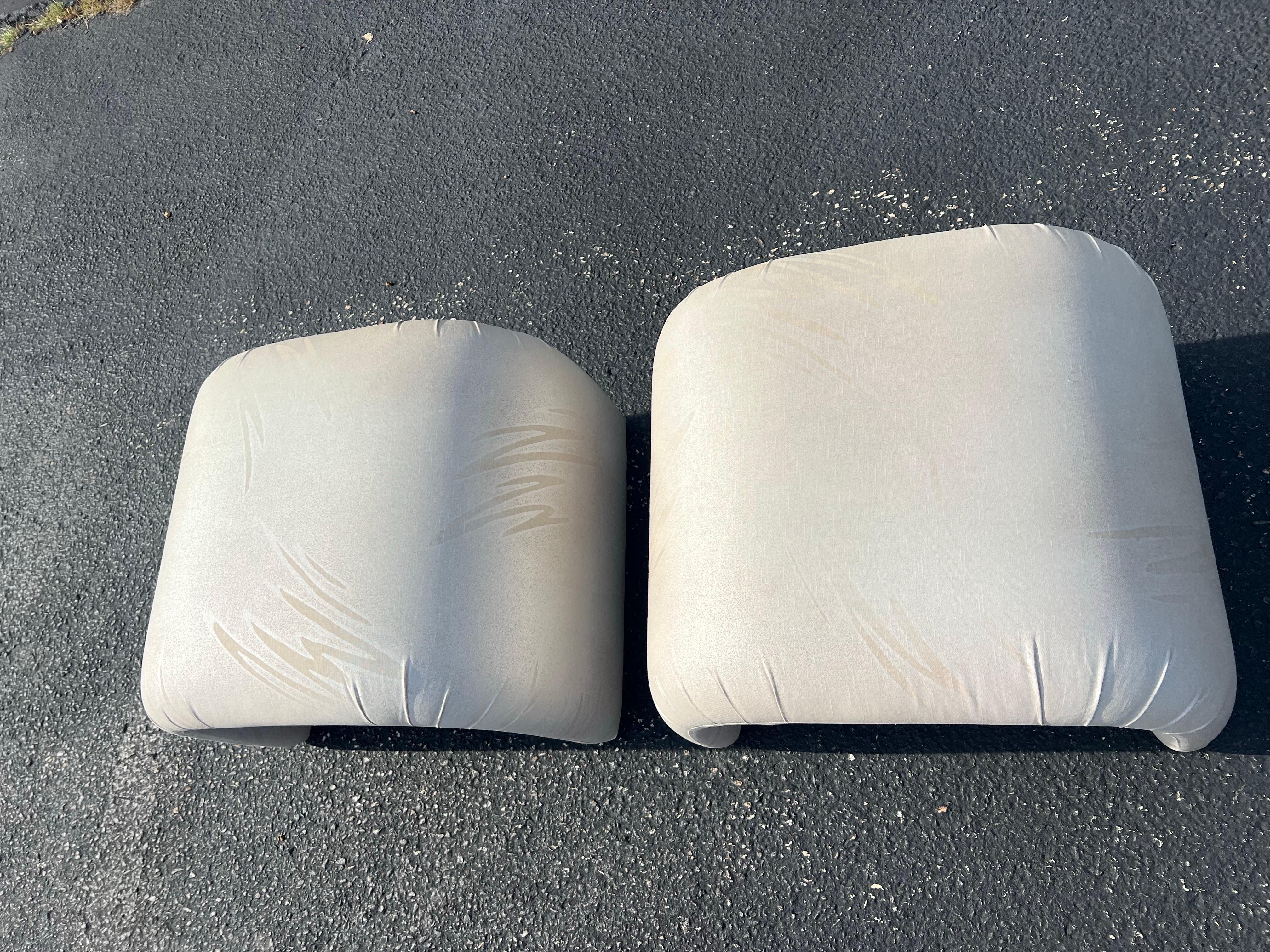 Pair of Post Modern Waterfall Ottomans en vente 7