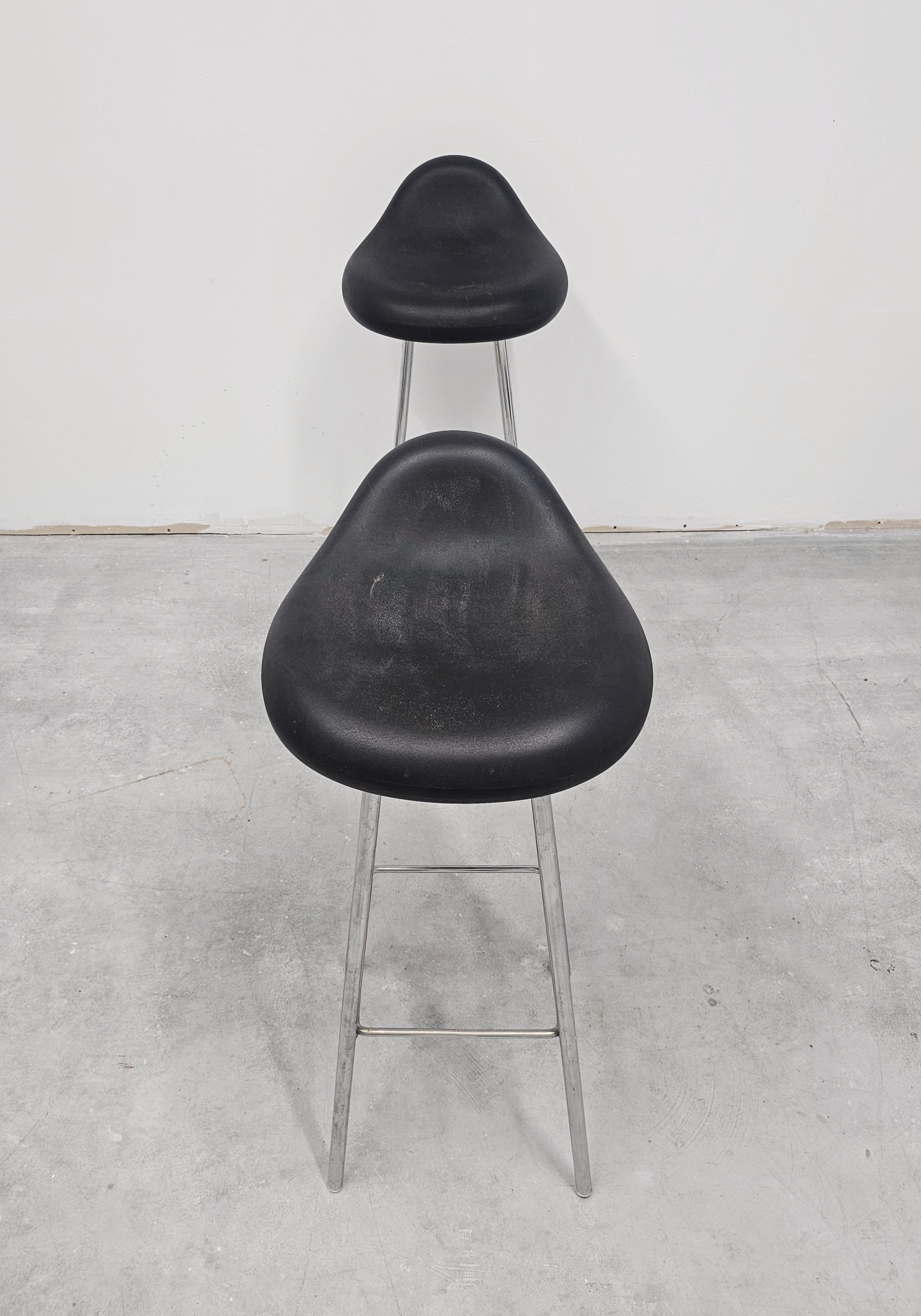 Pair of Postmodern  Bloob Bar Stools designed by Karim Rashid for Frighetto For Sale 3