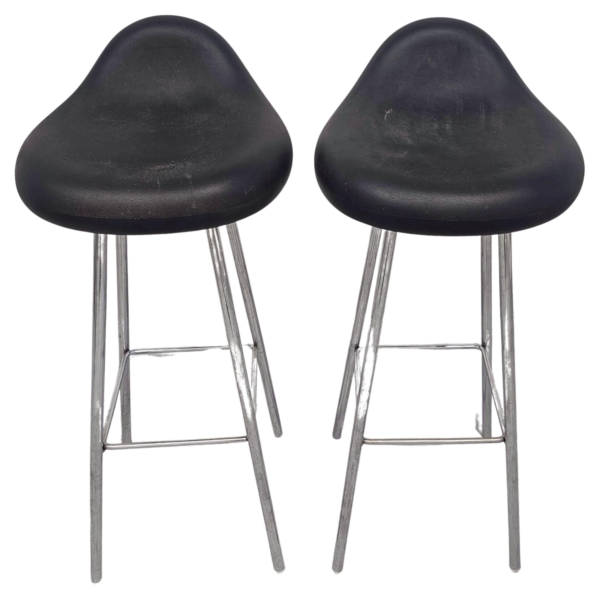 Pair of Postmodern  Bloob Bar Stools designed by Karim Rashid for Frighetto For Sale