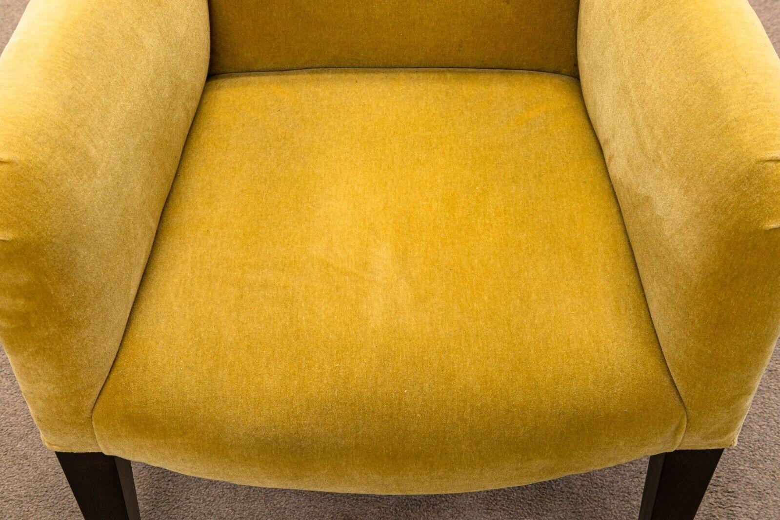 20th Century Pair of Postmodern Chartreuse Yellow Gold Armchairs For Sale