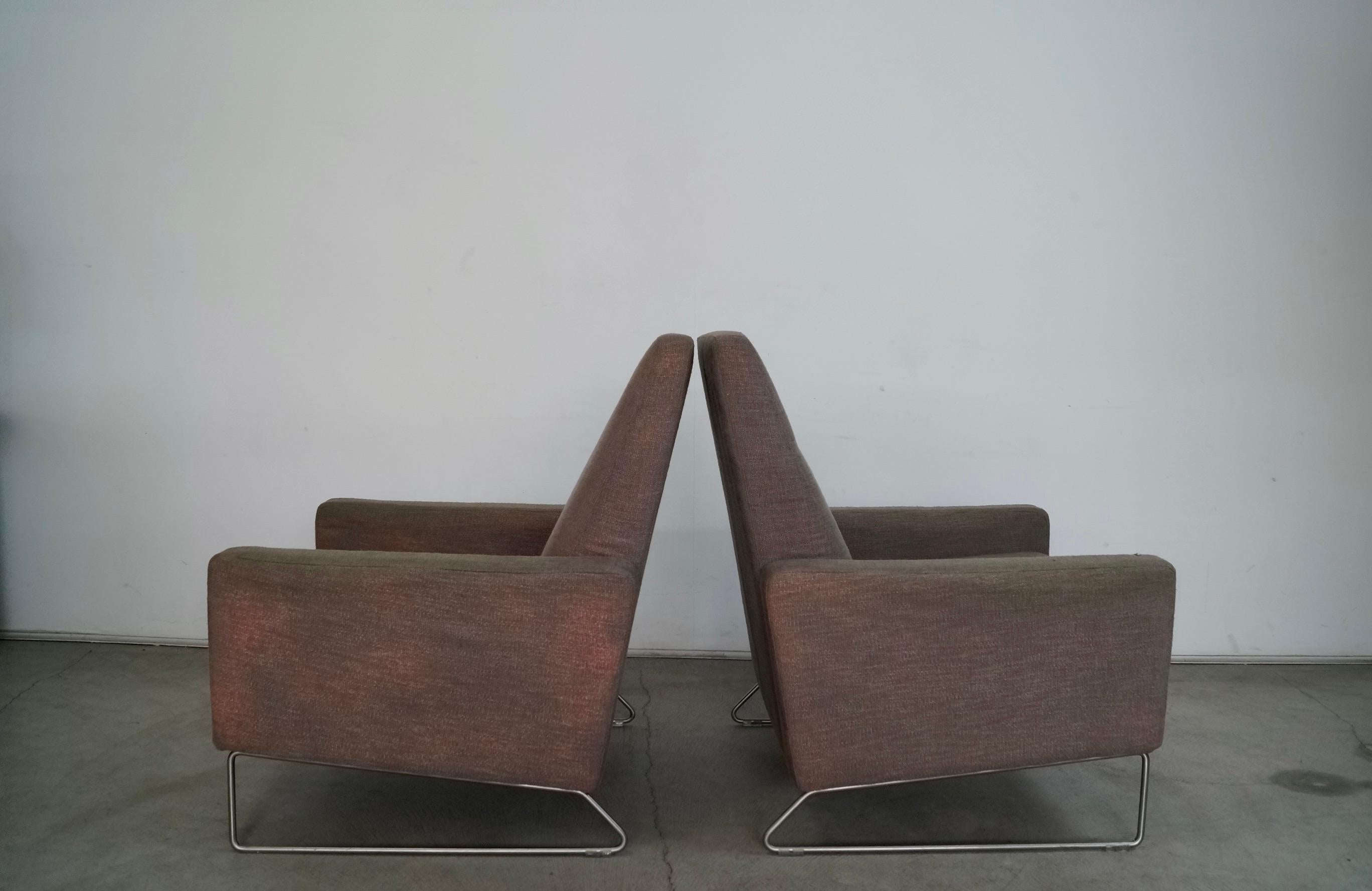Contemporary Pair of Postmodern Design Within Reach Recliner Flight Lounge Chairs