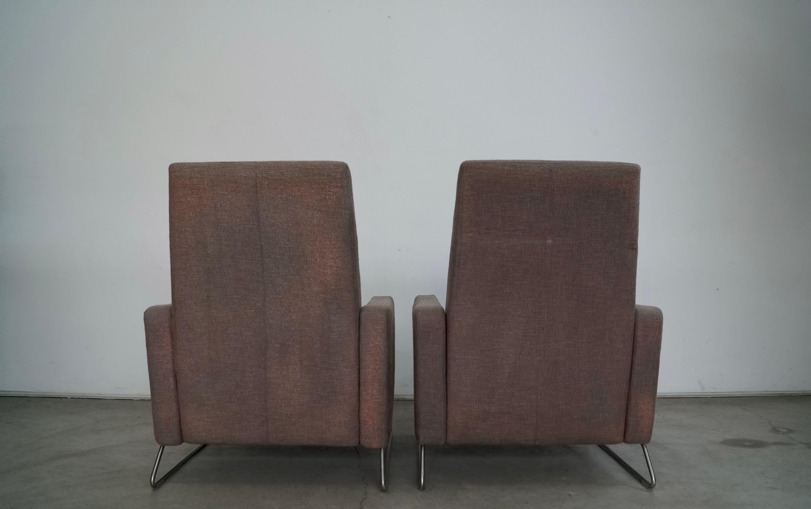 Pair of Postmodern Design Within Reach Recliner Flight Lounge Chairs 2