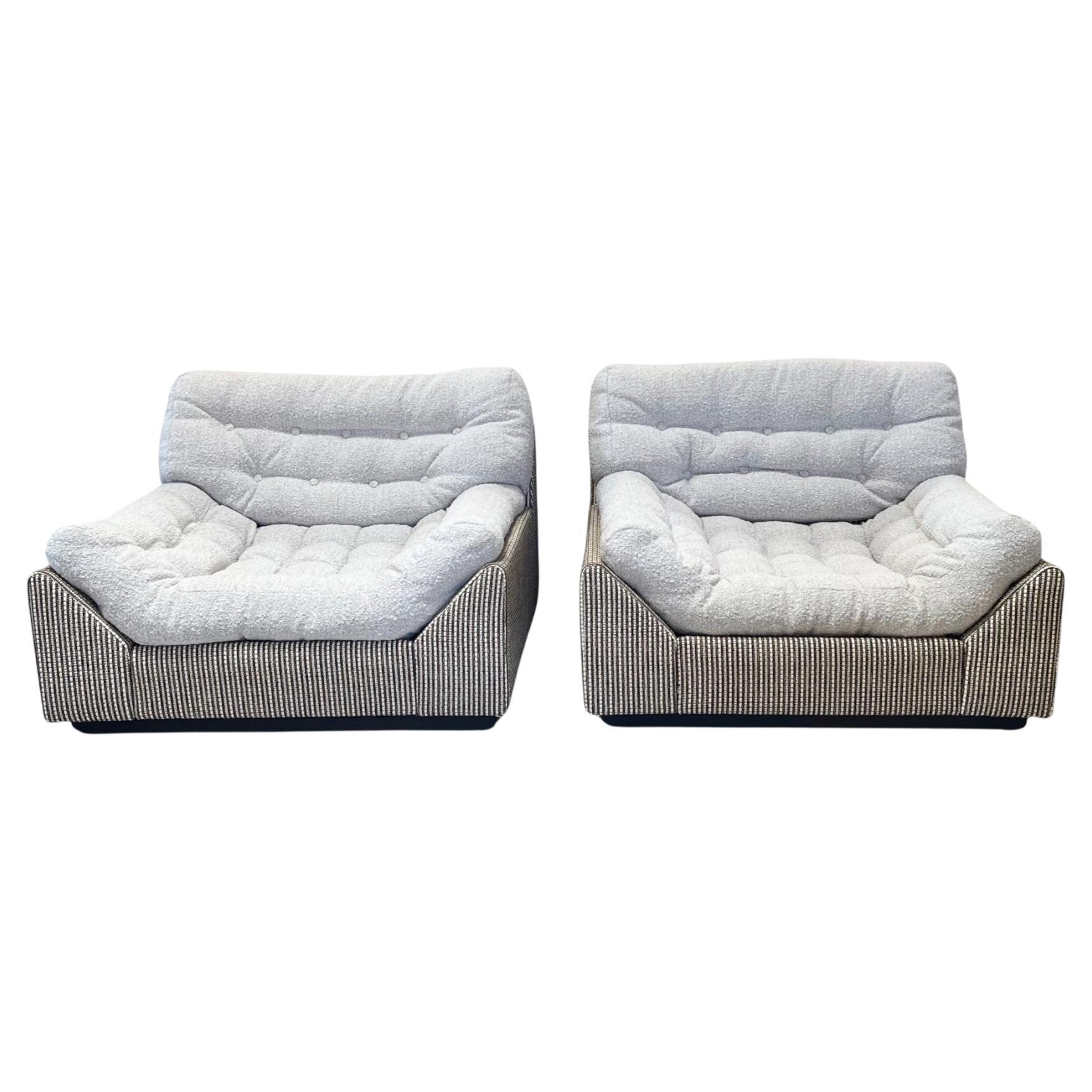 Pair of Postmodern German Lounge Chairs For Sale