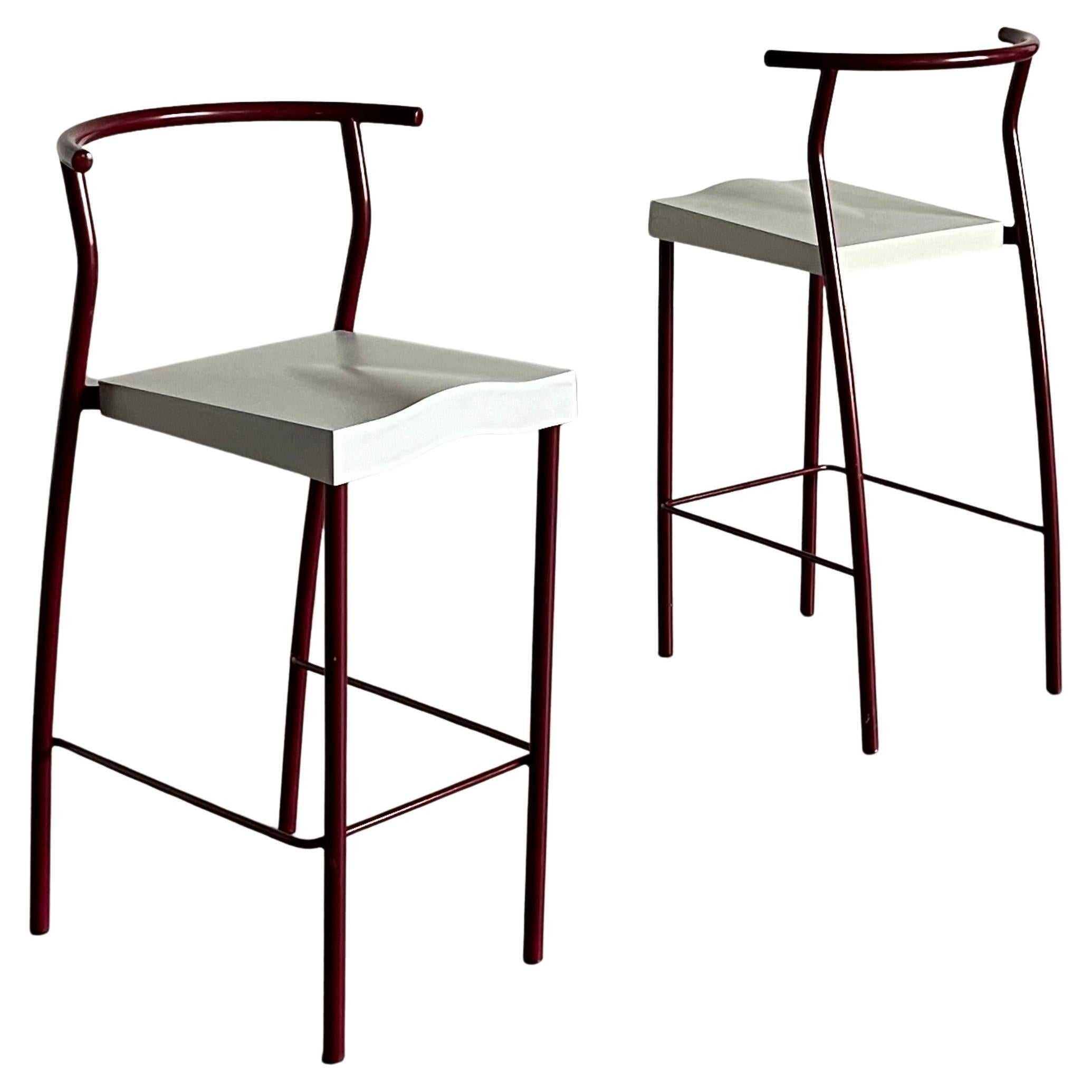 80's-90's Kartell \"HI-Glob\" ポストモダン  希少 Pair of Vintage Hi-Glob Bar Stools by Philippe Starck for