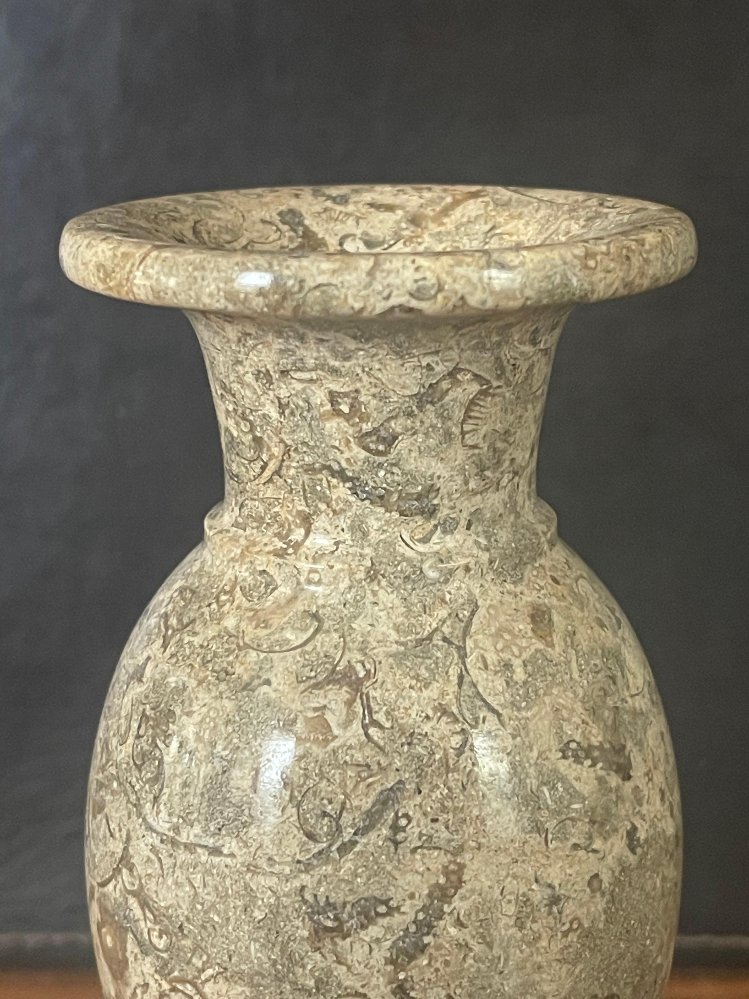 Pair of Postmodern Italian Marble Vases For Sale 7
