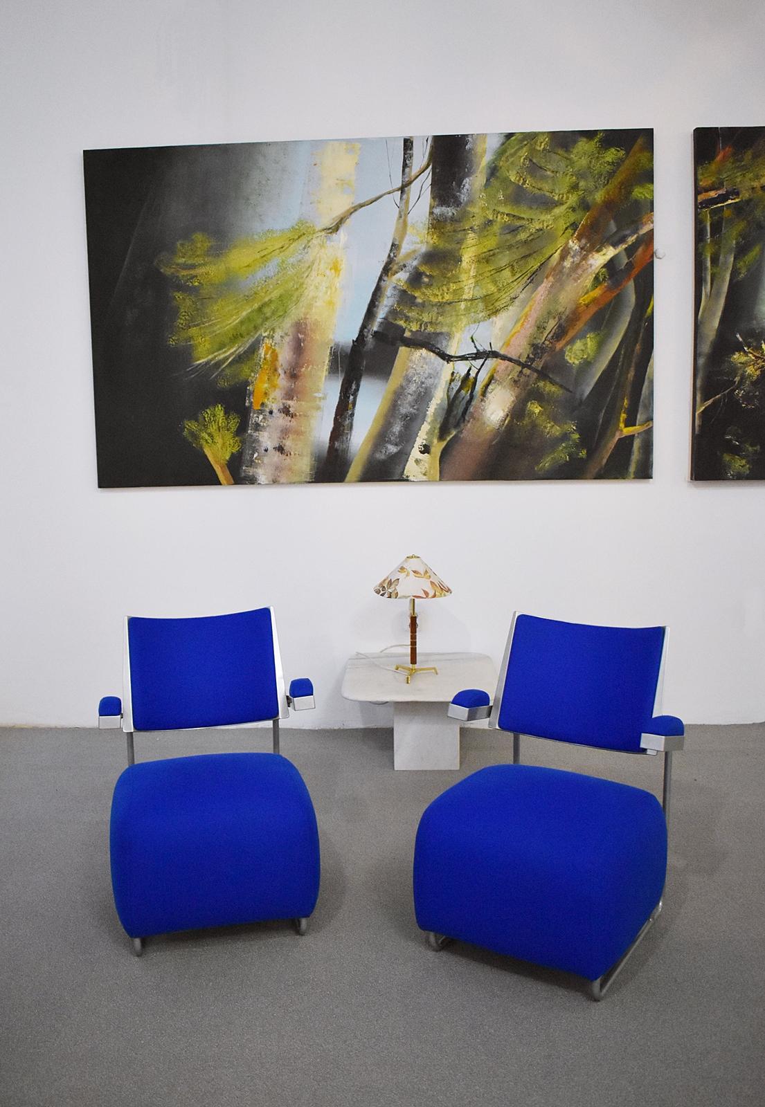 Post-Modern Pair of Postmodern Lounge Chairs by Harri Korhonen for Inno, Finland, 1990