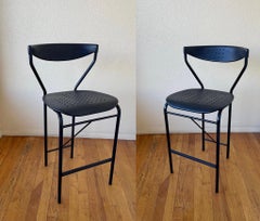 Pair of Postmodern Memphis Era Italian Bar Counter Stools