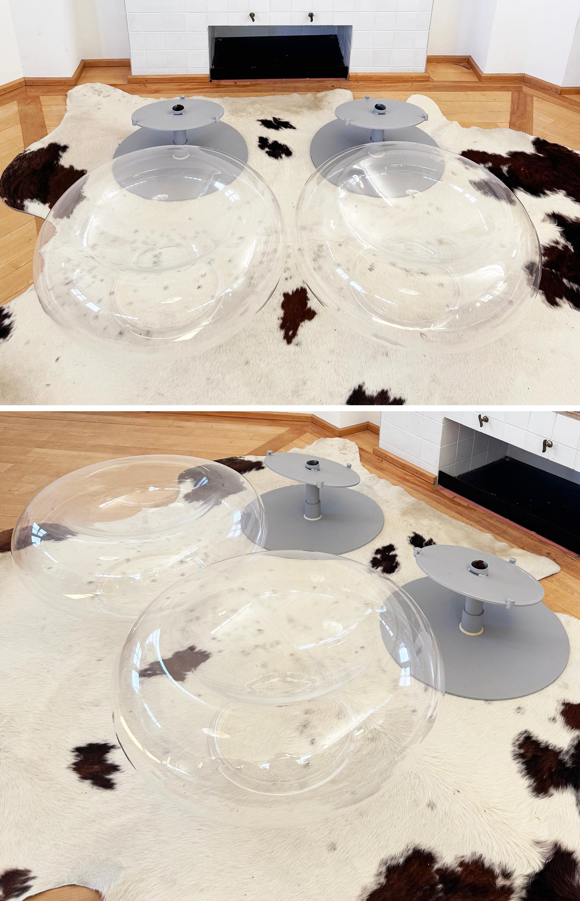Coppia di poltrone postmoderne minimaliste Maxi Mambo in lucite trasparente, Italia, anni 2000 in vendita 1