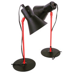 Pair of Postmodern Multidirectional Table Lamps by Veneta Lumi, Italy