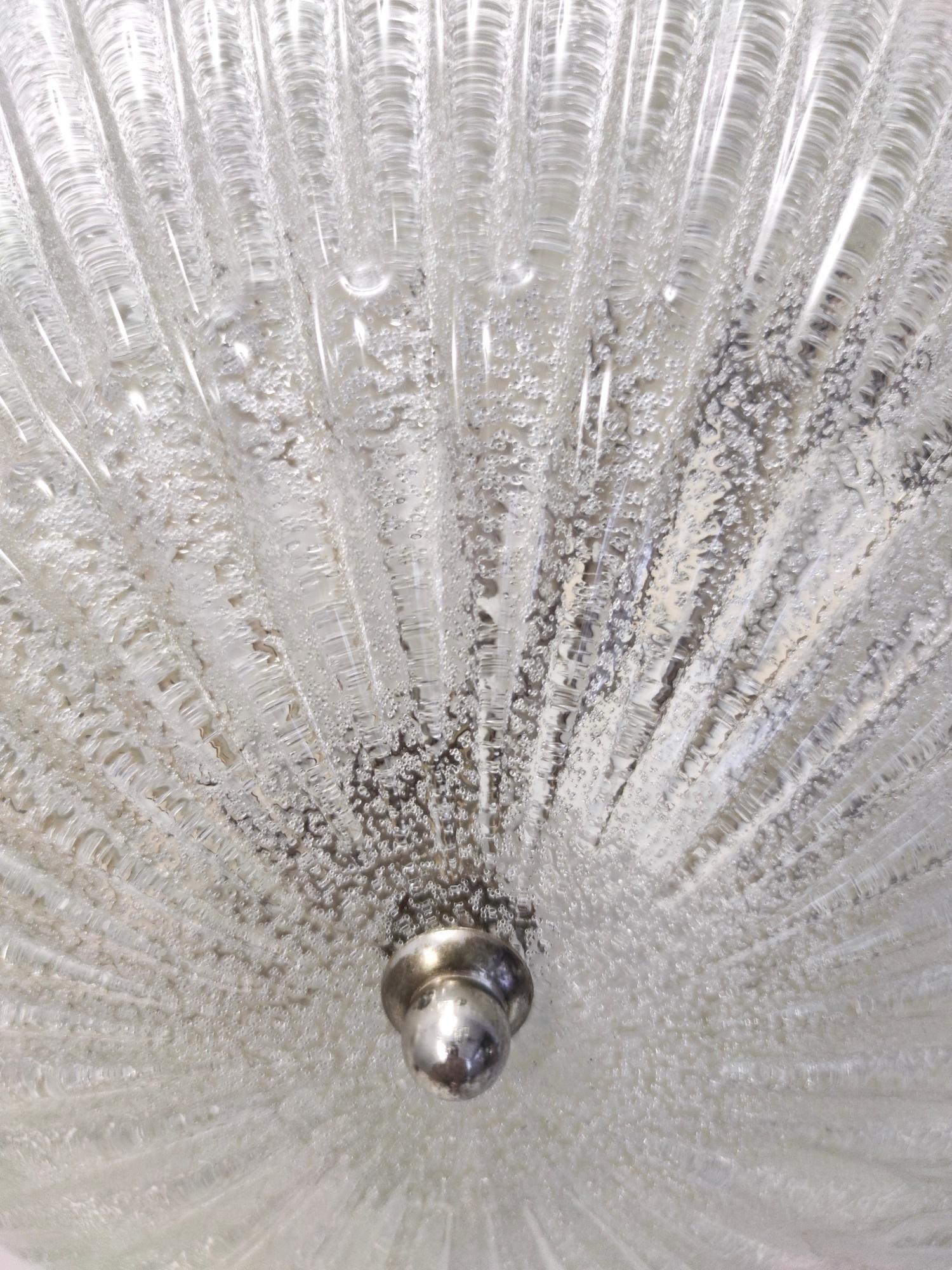 Pair of Postmodern Round Murano Glass Ceiling Lights or Sconces, Italy For Sale 4