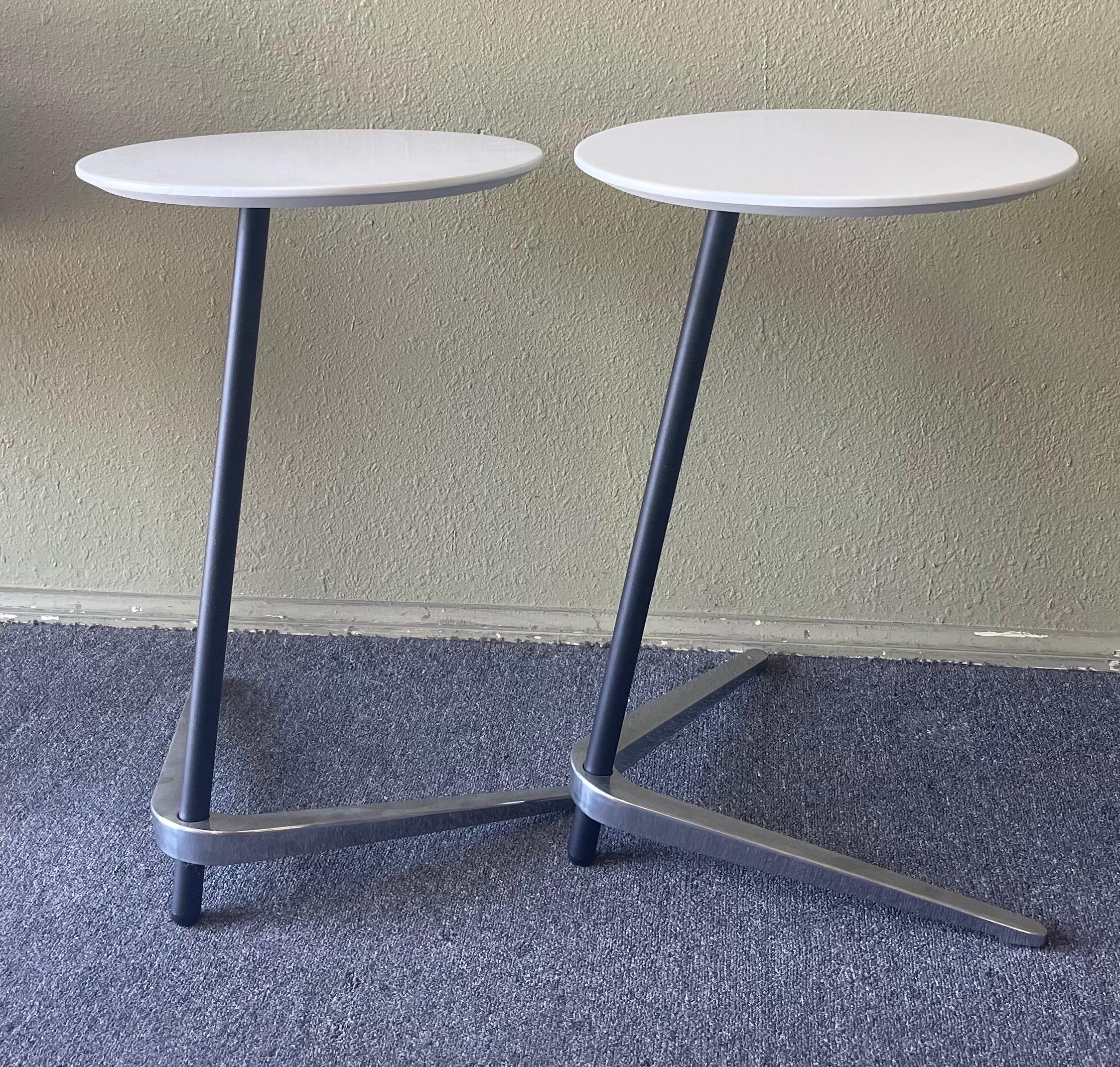 Pair of Postmodern Side Tables, Memphis Era In Good Condition In San Diego, CA
