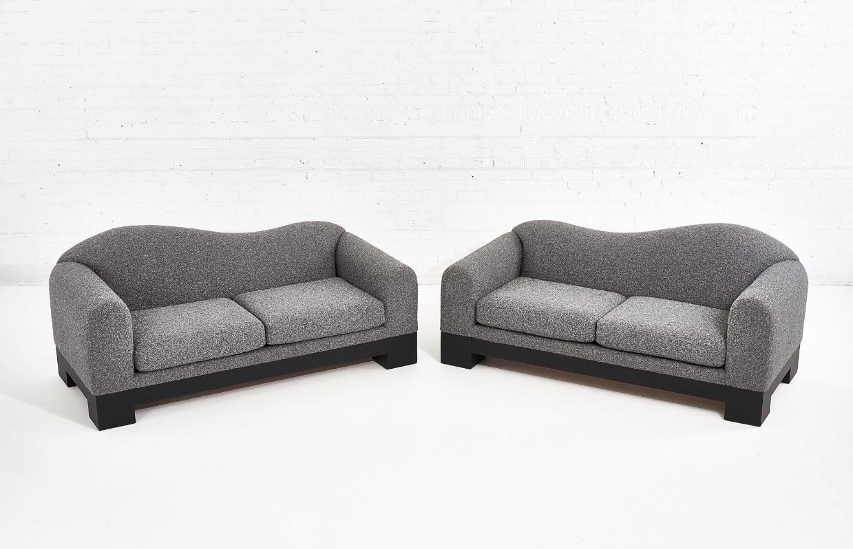 Post-Modern Pair of Postmodern Sofas by Directional Furniture, 1980 For Sale
