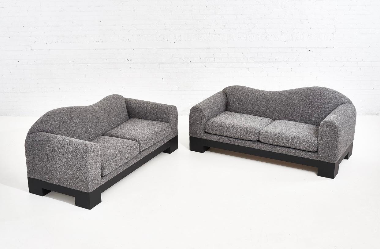 Pair of Postmodern Sofas by Directional Furniture, 1980 In Excellent Condition For Sale In Chicago, IL