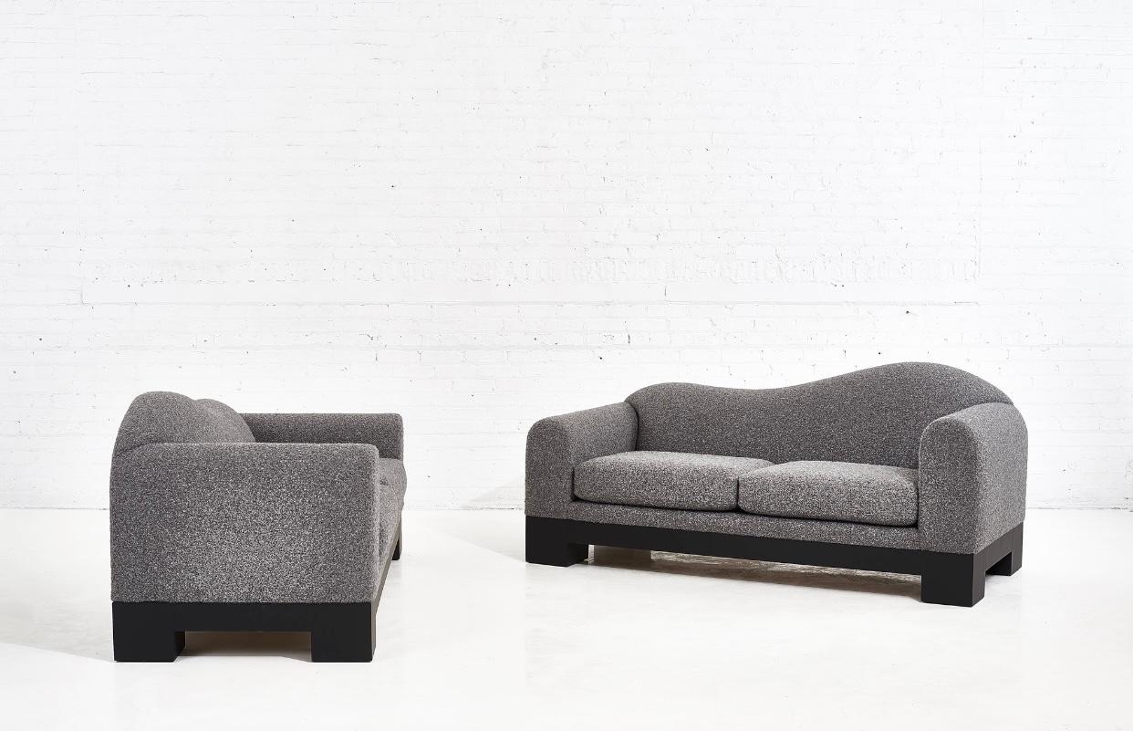 Late 20th Century Pair of Postmodern Sofas by Directional Furniture, 1980 For Sale