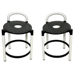 Pair of Postmodern Stools by Anna Casatelli Ferrieri for Kartell, Italy, 1980s