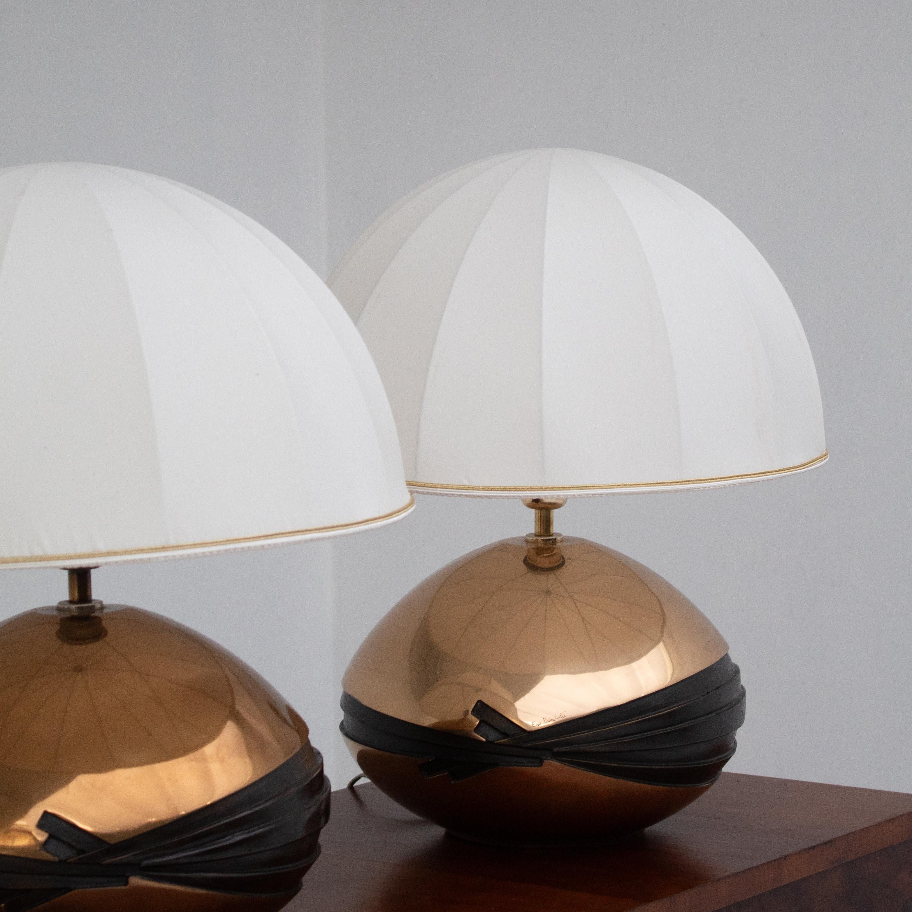 Satz von 2 Tischlampen von Esa Fedrigolli für Esart, Italien (Italienisch) im Angebot