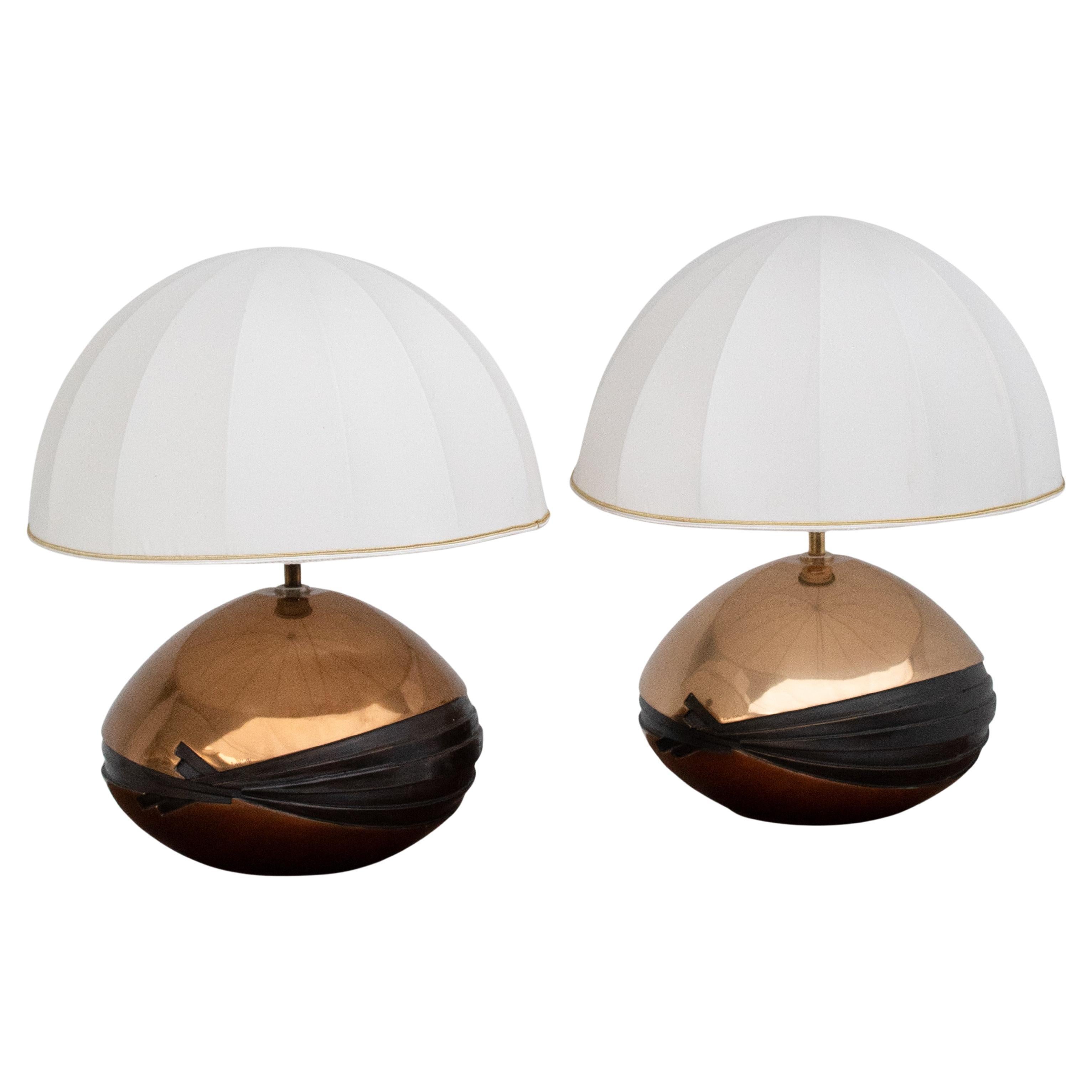 Satz von 2 Tischlampen von Esa Fedrigolli für Esart, Italien im Angebot