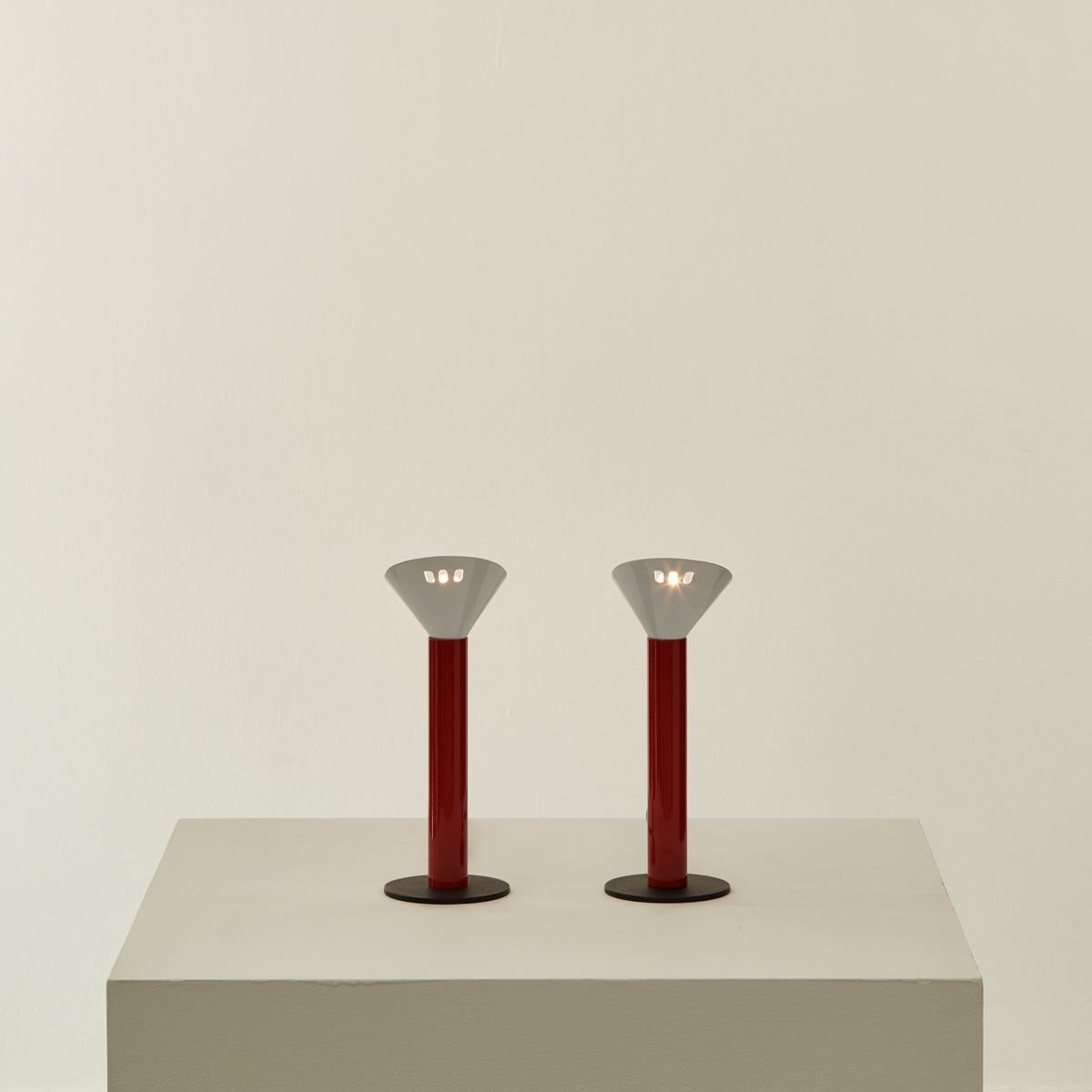 Pair of Postmodern Table Lamps Stilnovo, Italy c1980 1
