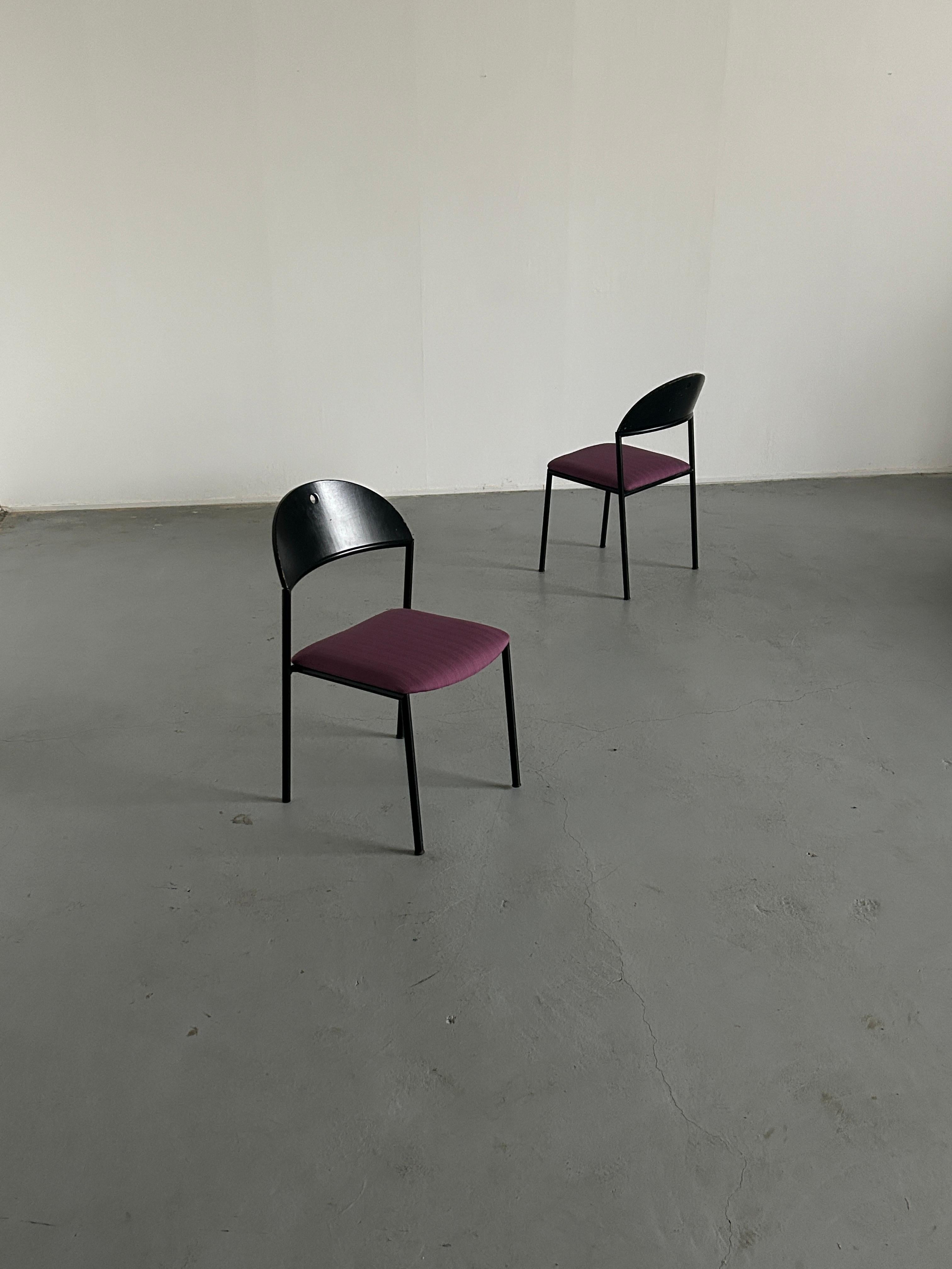 Post-Modern Pair of Postmodern 'Thesis' Visitor Dining Chairs by Wiesner Hager, 90s Austria For Sale