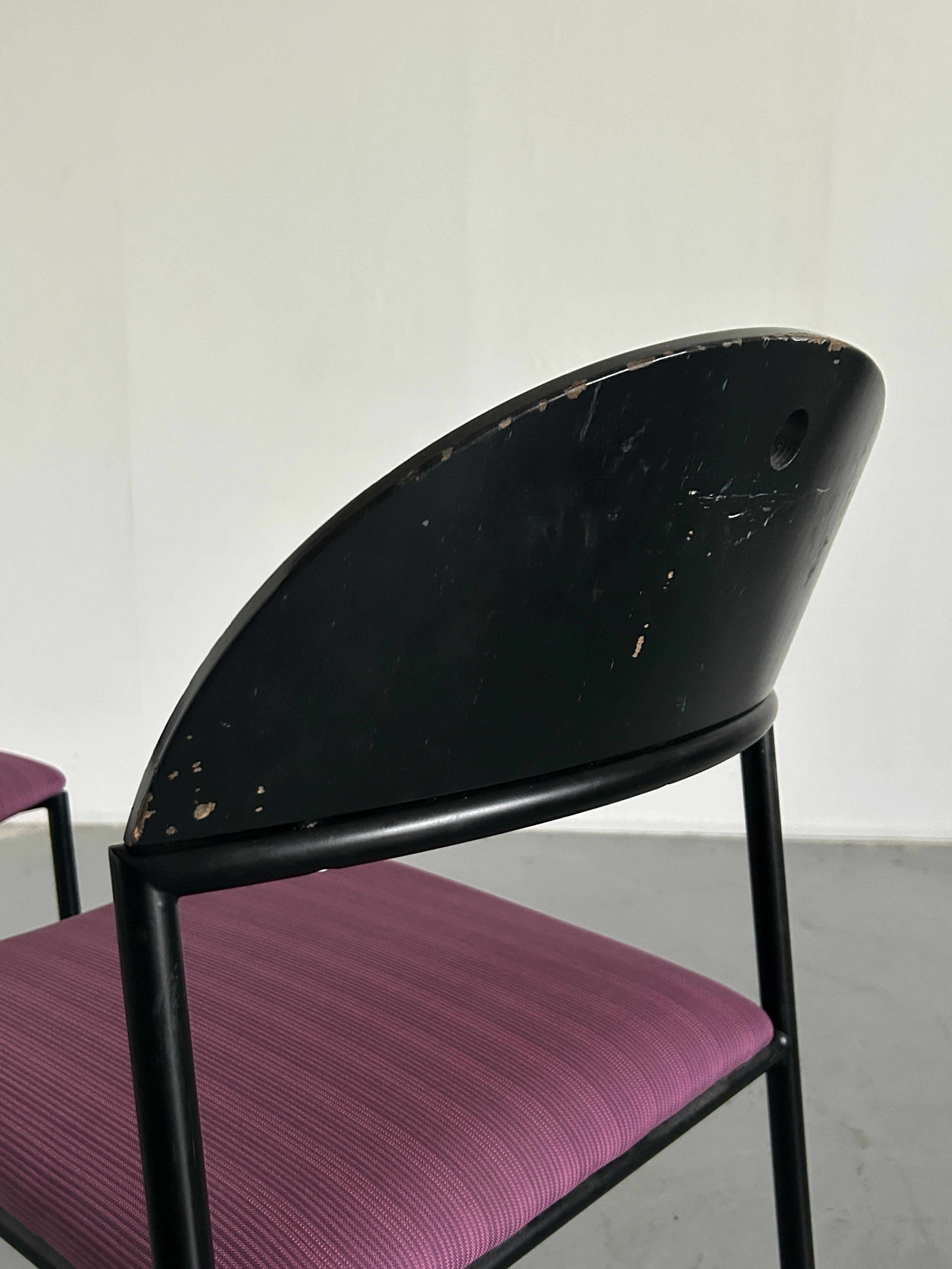 Paire de chaises de salle à manger postmodernes « Thesis » de Wiesner Hager, Autriche, années 90 en vente 1