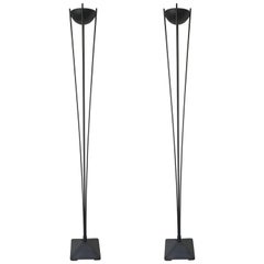 Pair of Postmodern Torchiere Floor Lamps by Koch & Lowy