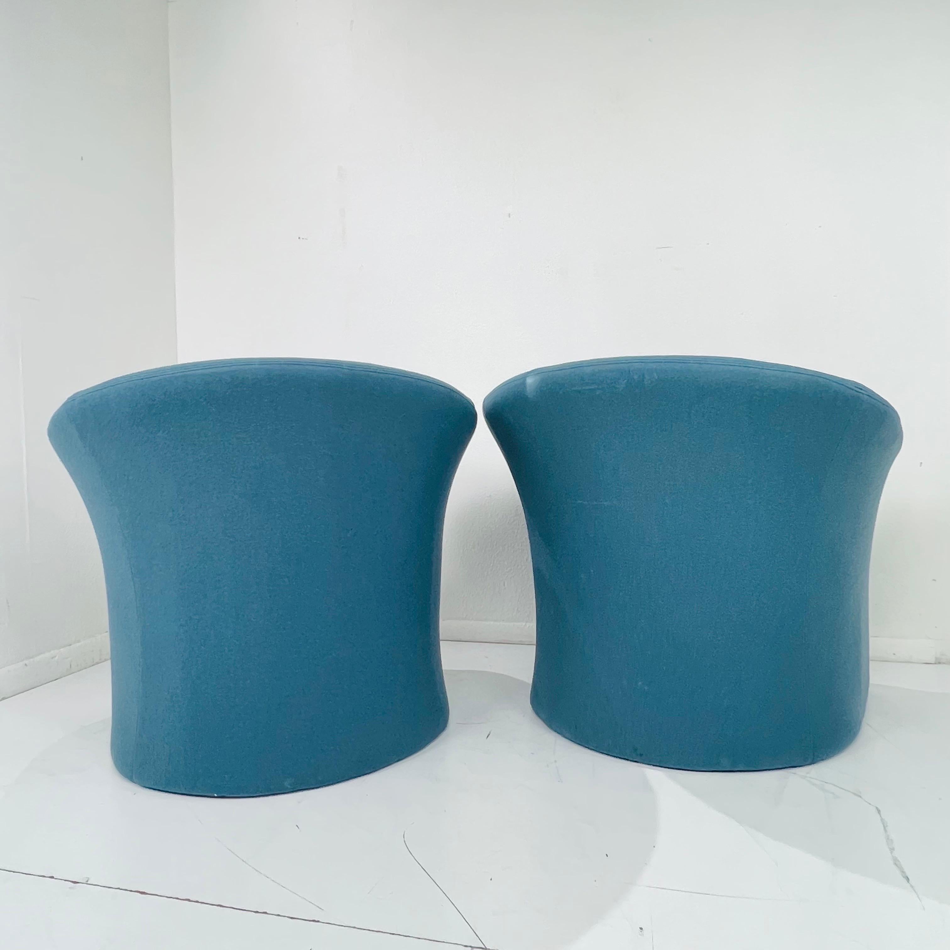 Pair of Postmodern Tub Chairs by Massimo Vignelli For Sale 2