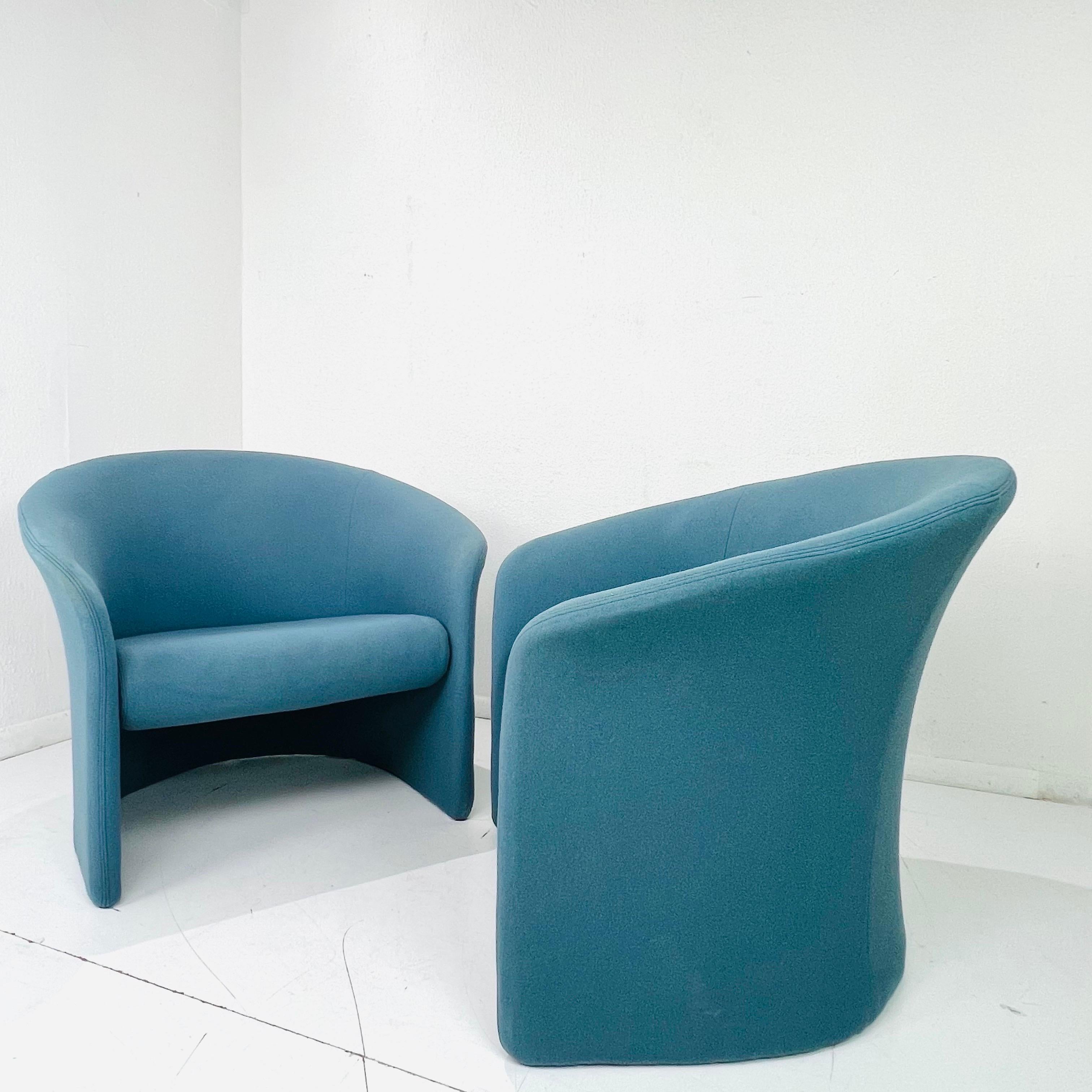 Pair of Postmodern Tub Chairs by Massimo Vignelli For Sale 6