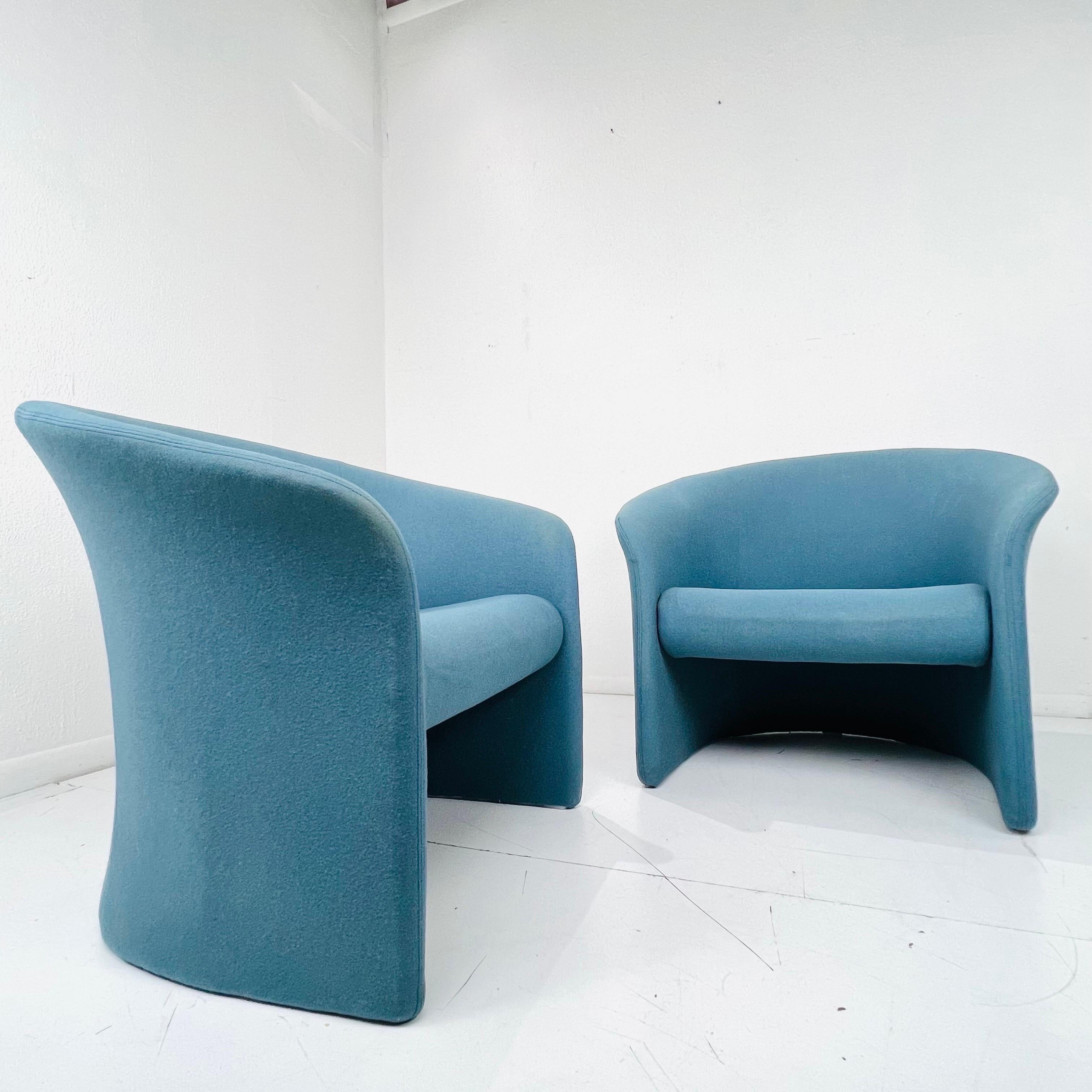 Pair of Postmodern Tub Chairs by Massimo Vignelli For Sale 9