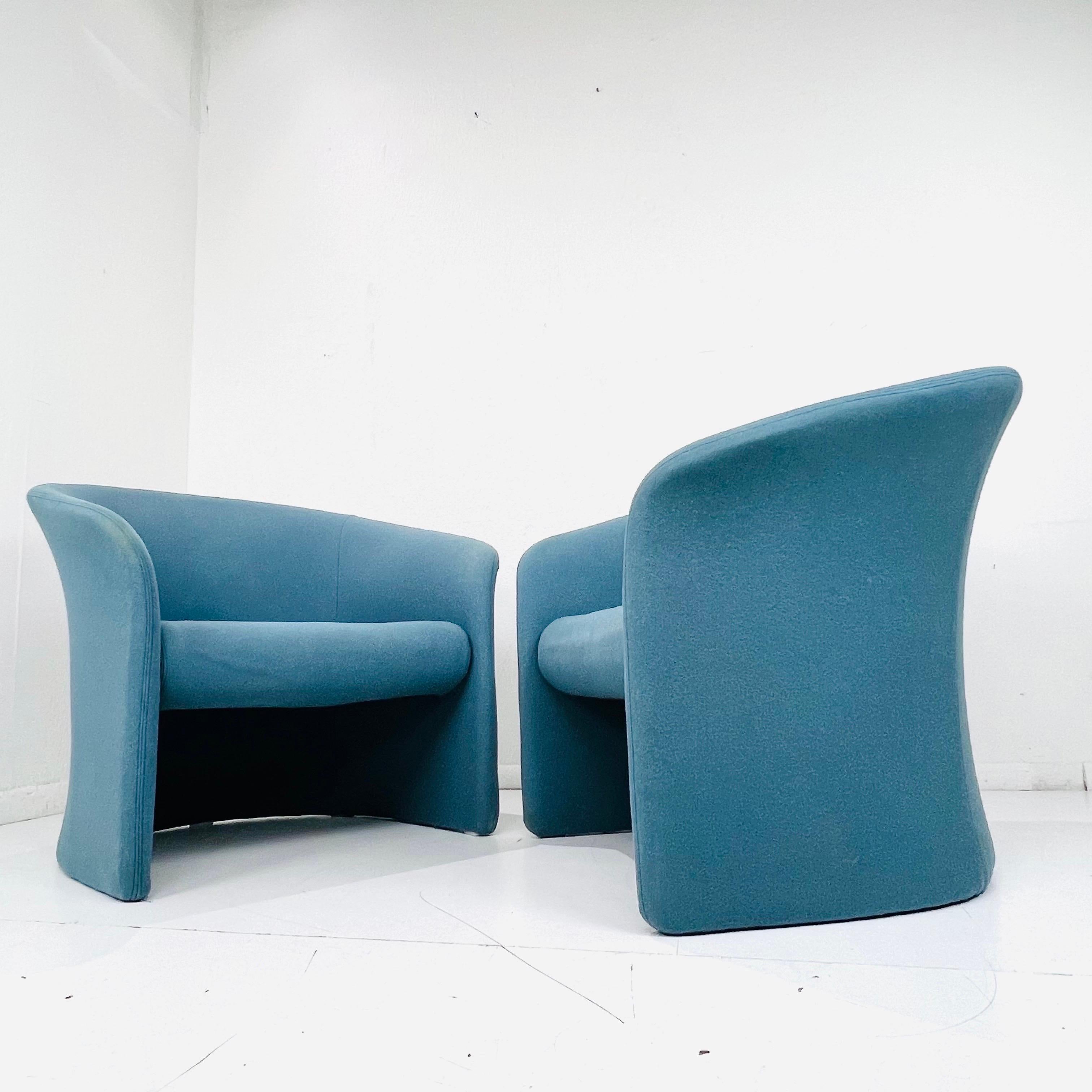 Pair of Postmodern Tub Chairs by Massimo Vignelli For Sale 11