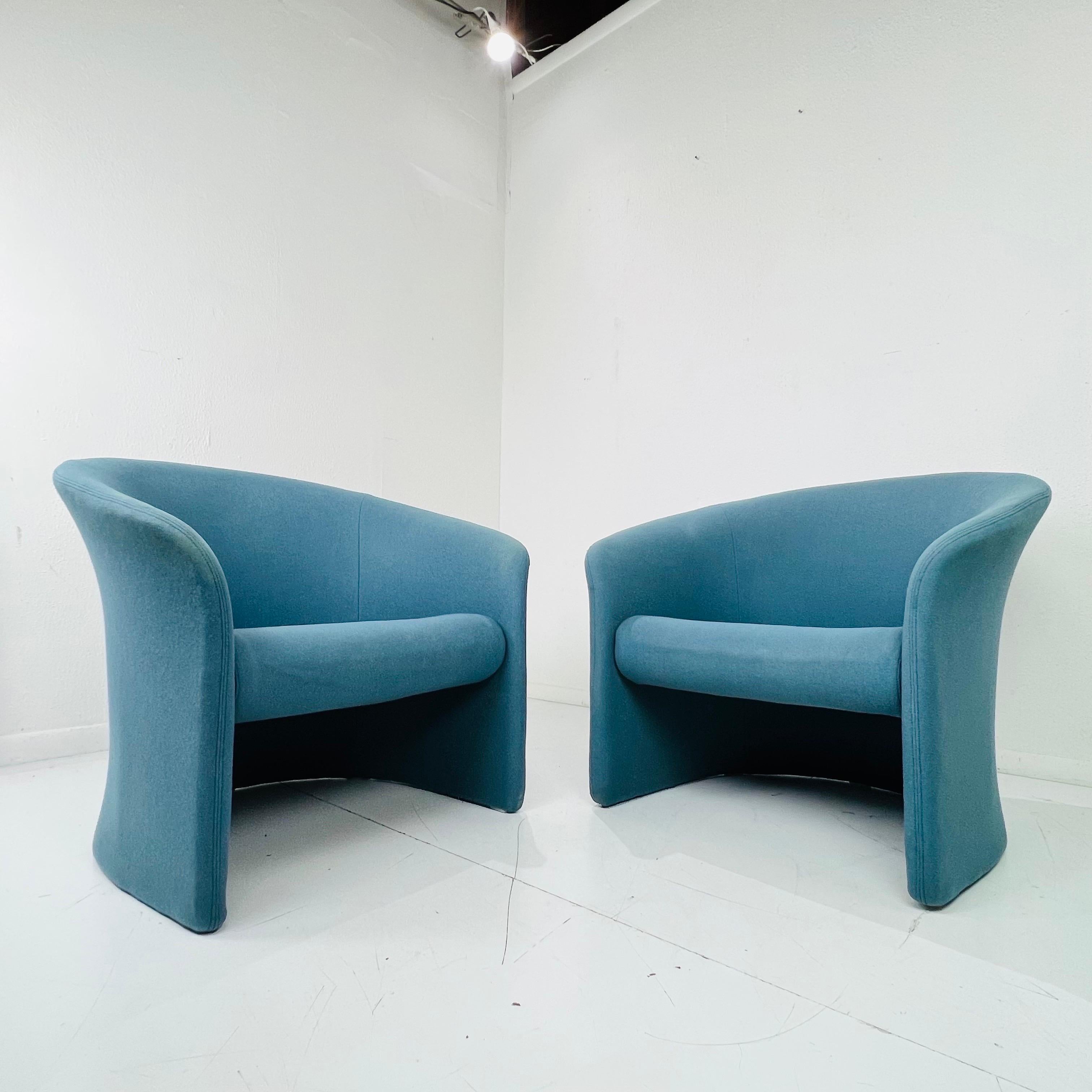Late 20th Century Pair of Postmodern Tub Chairs by Massimo Vignelli For Sale