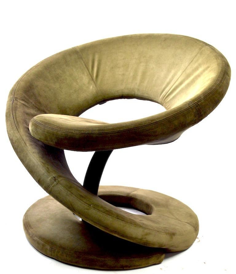 Pair of Postmodern Twist Chairs by Quebec 69 Jaymar Furniture at