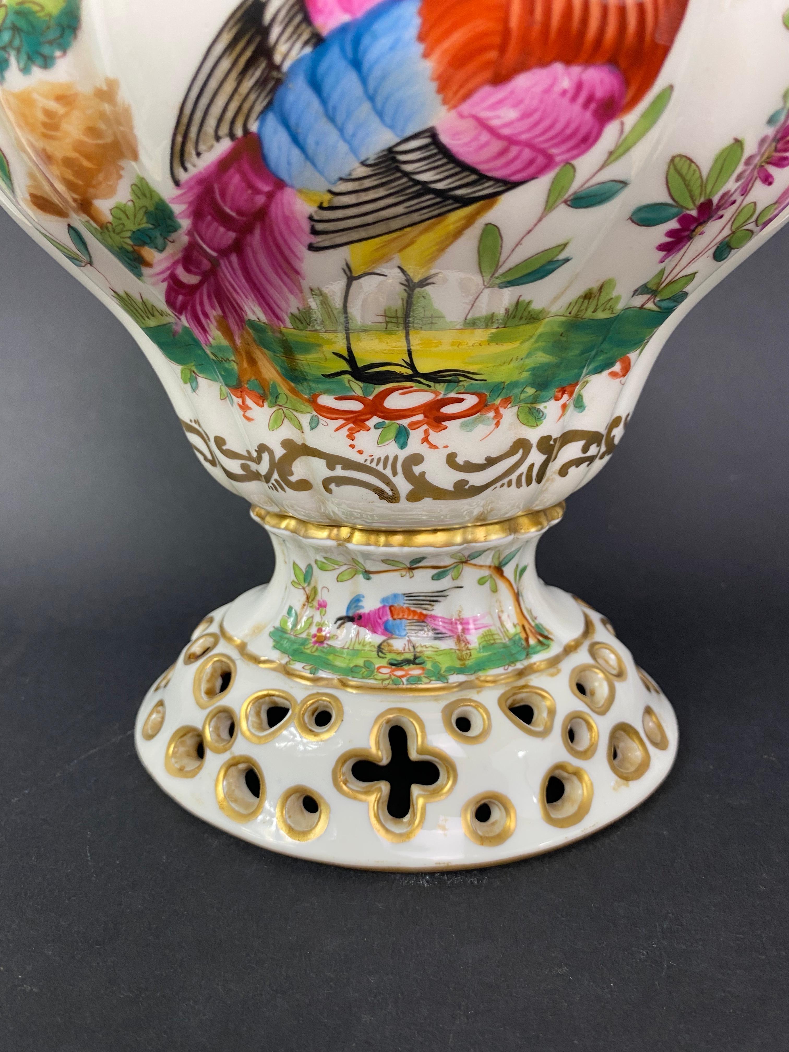 Pair of Pot Pourris - Perfume Burner - Decorative Dases Saxony Porcelain - XXth For Sale 6