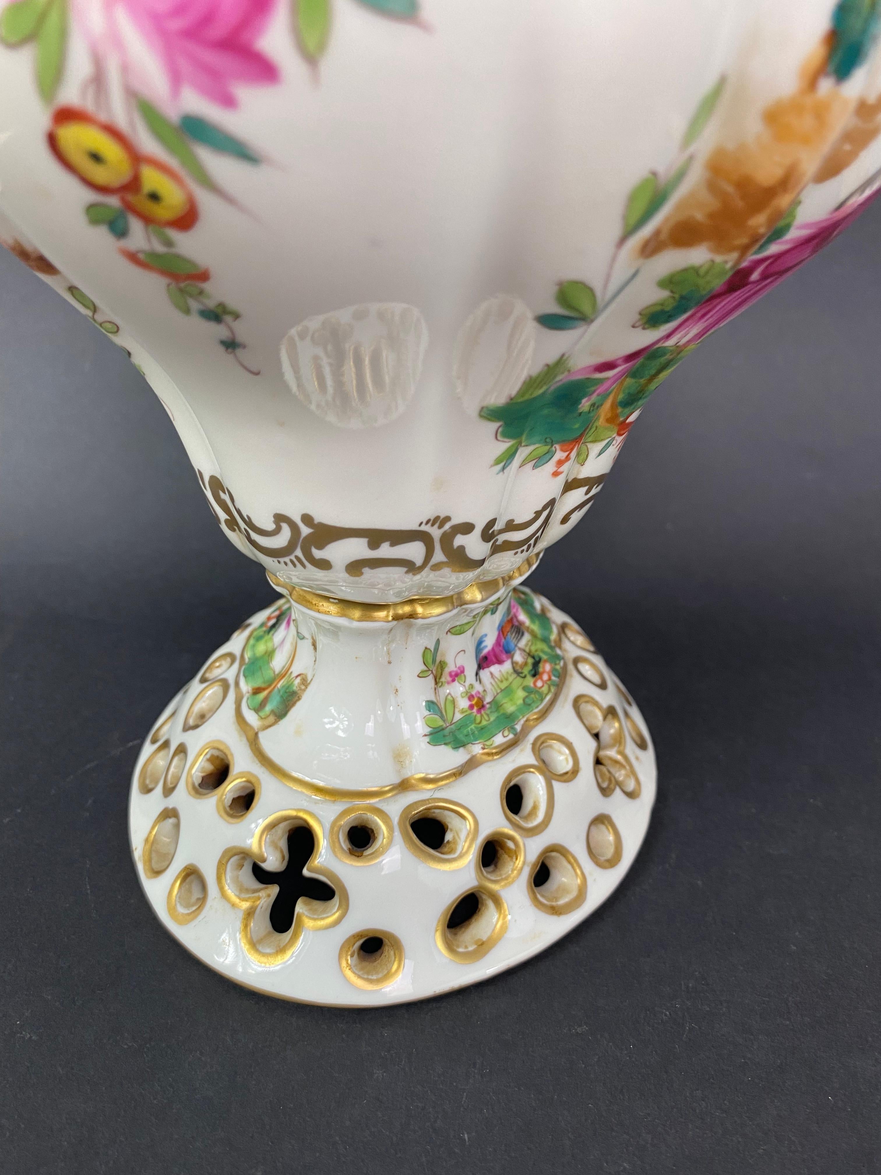 Pair of Pot Pourris - Perfume Burner - Decorative Dases Saxony Porcelain - XXth For Sale 3