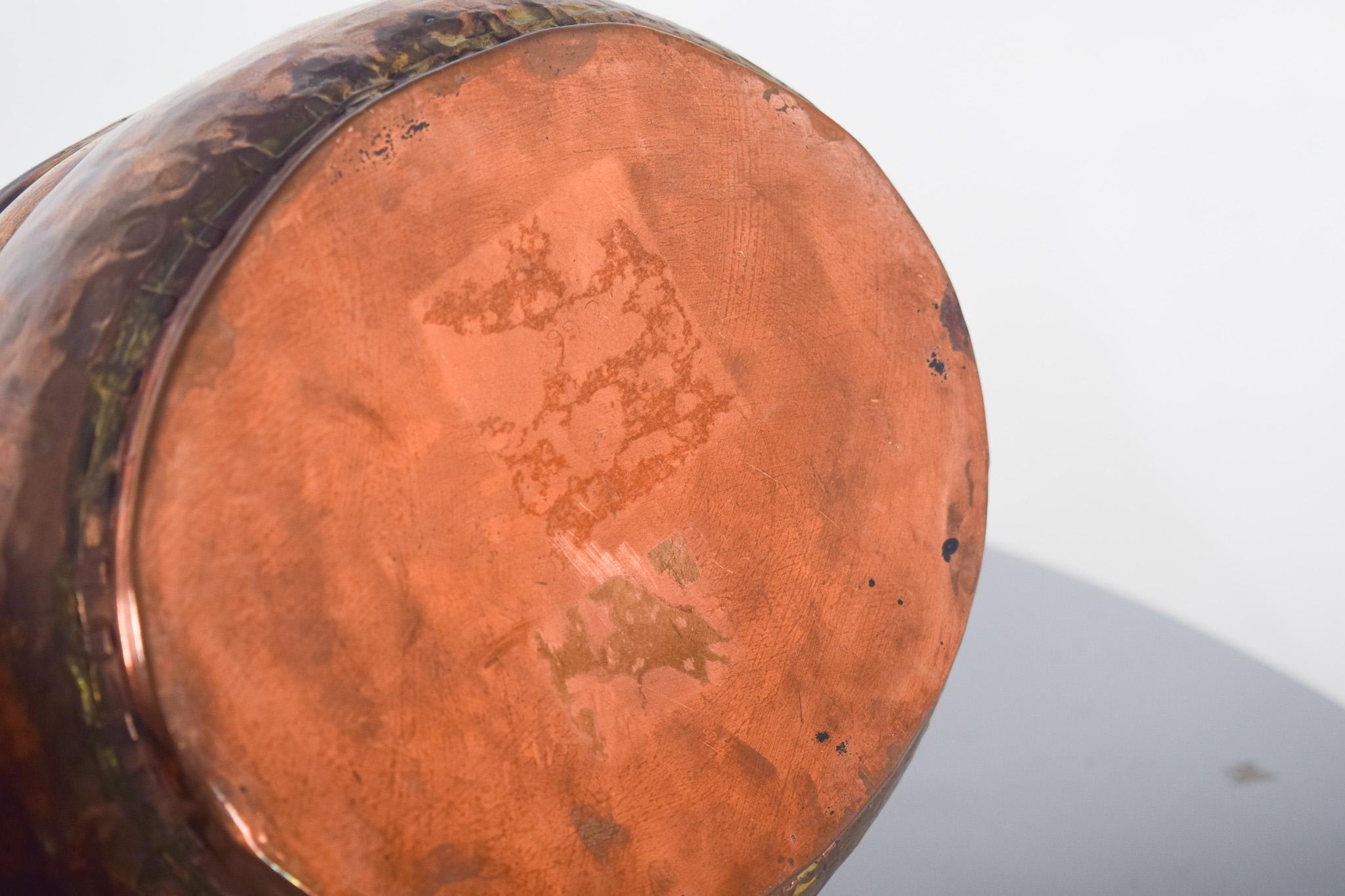 20th Century Pair of Pots with Two Handles in Copper For Sale