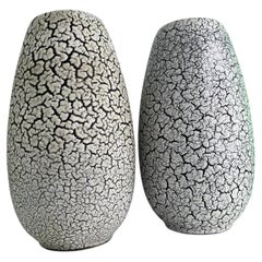 Paire de vases en poterie « Fat Lava » « Craquele » de Jasba, Allemagne, années 1970